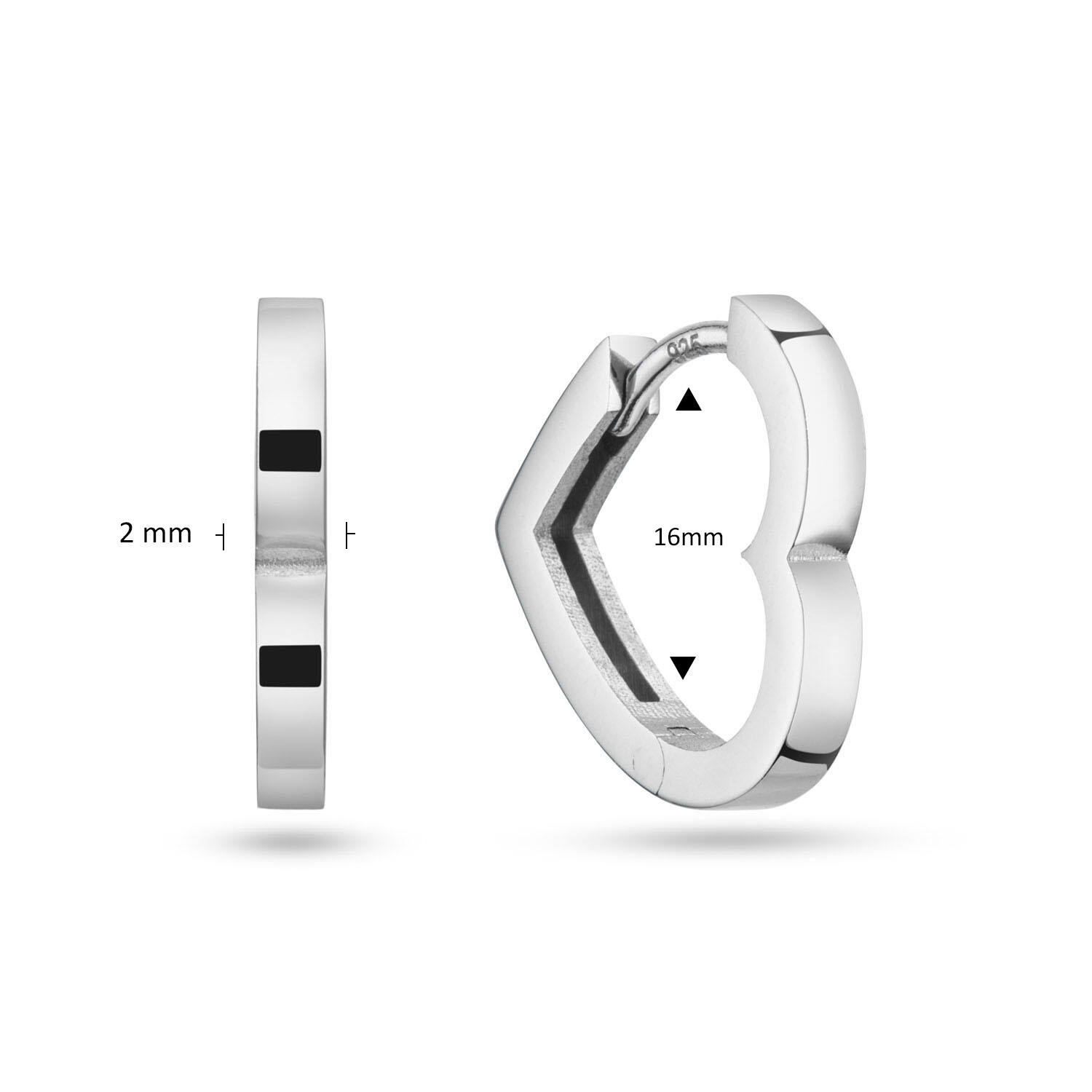  Ohrringe mit Clipverschluss - Premium Hoops - Herz