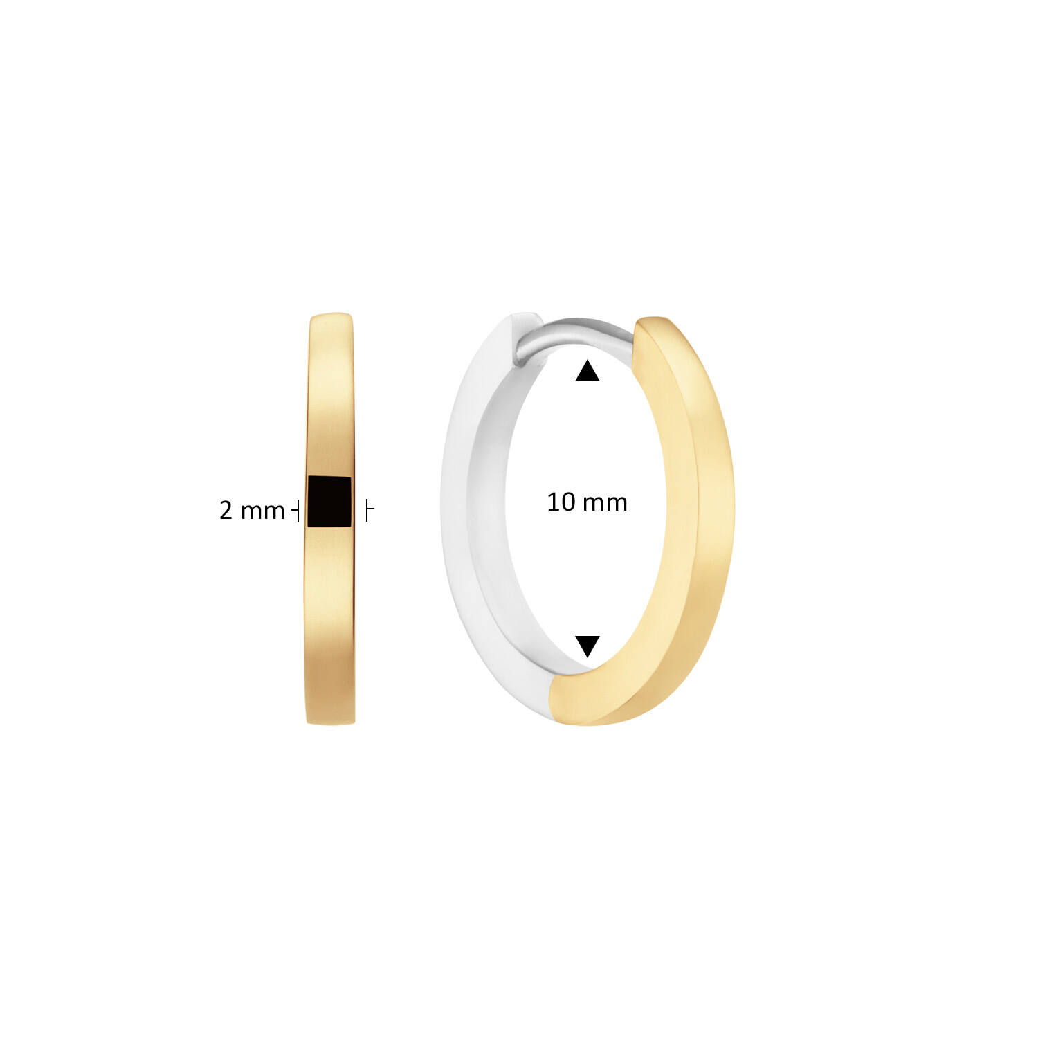  Ohrringe mit Clipverschluss - Premium Hoops - Ø 10mm