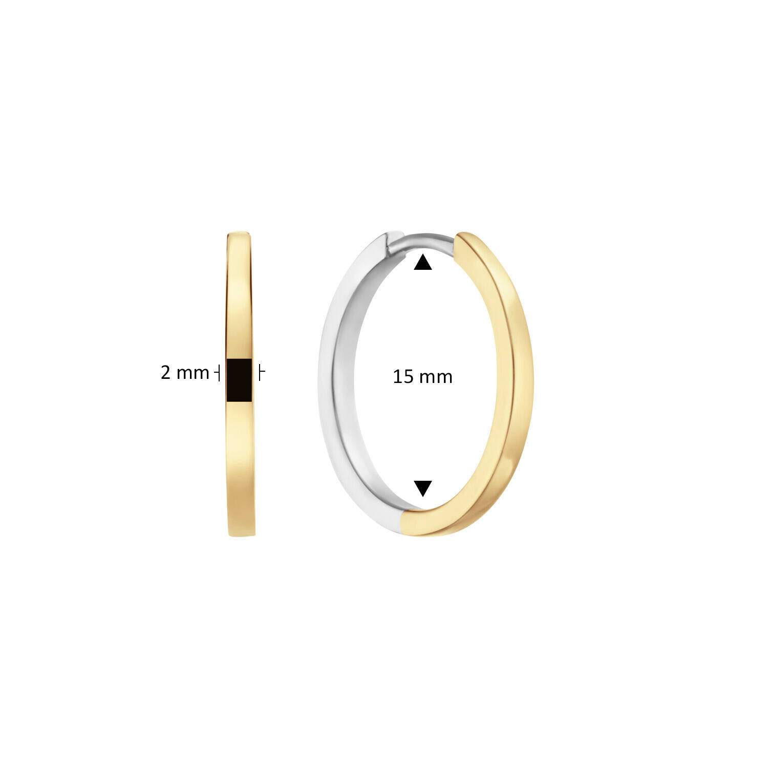  Klapoorringen - Premium Hoops - Ø 15mm