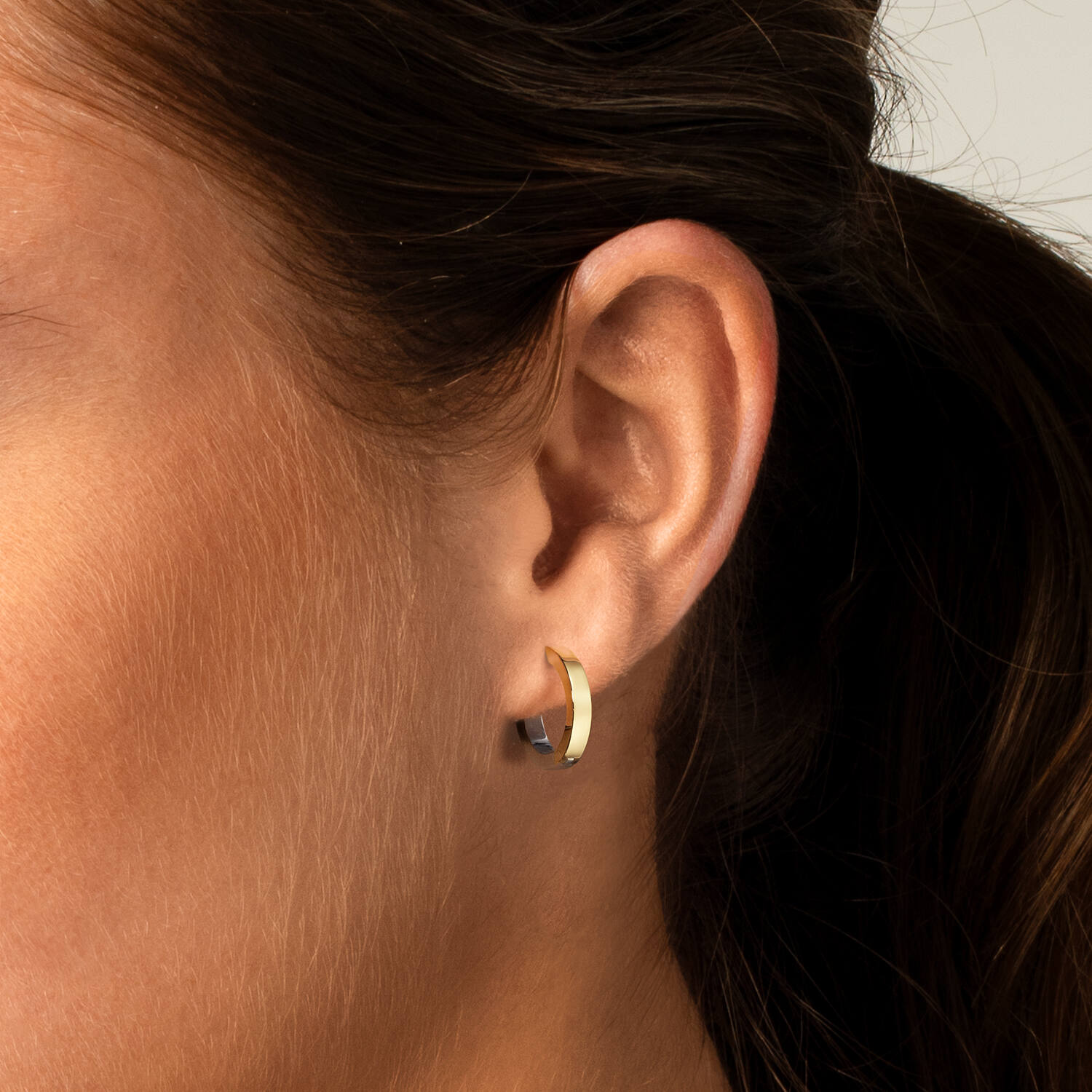  Earrings with folding clasp - Premium Hoops - Ø 10mm