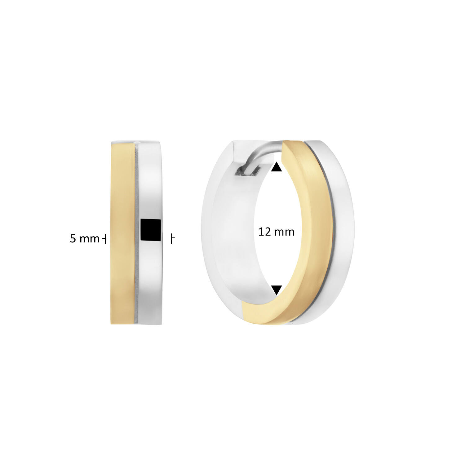  Ohrringe mit Clipverschluss - Premium Hoops - Ø 12mm