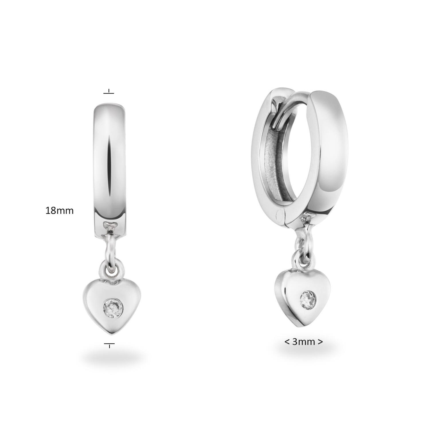  Earrings with folding clasp - Heart