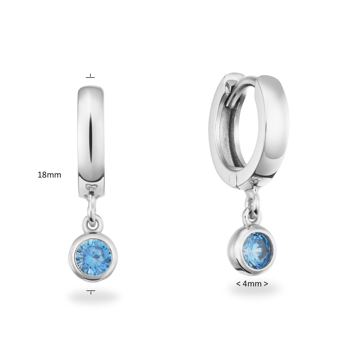  Earrings with folding clasp - Round