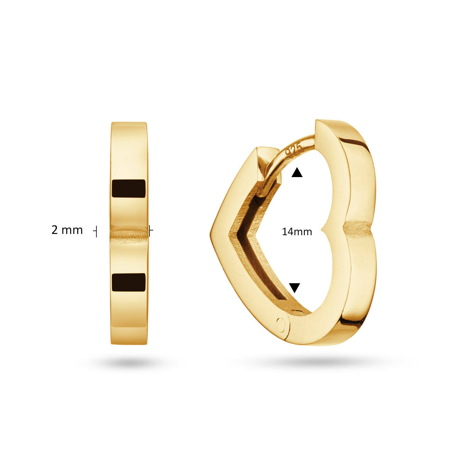  Klapoorringen - Premium Hoops - Hart