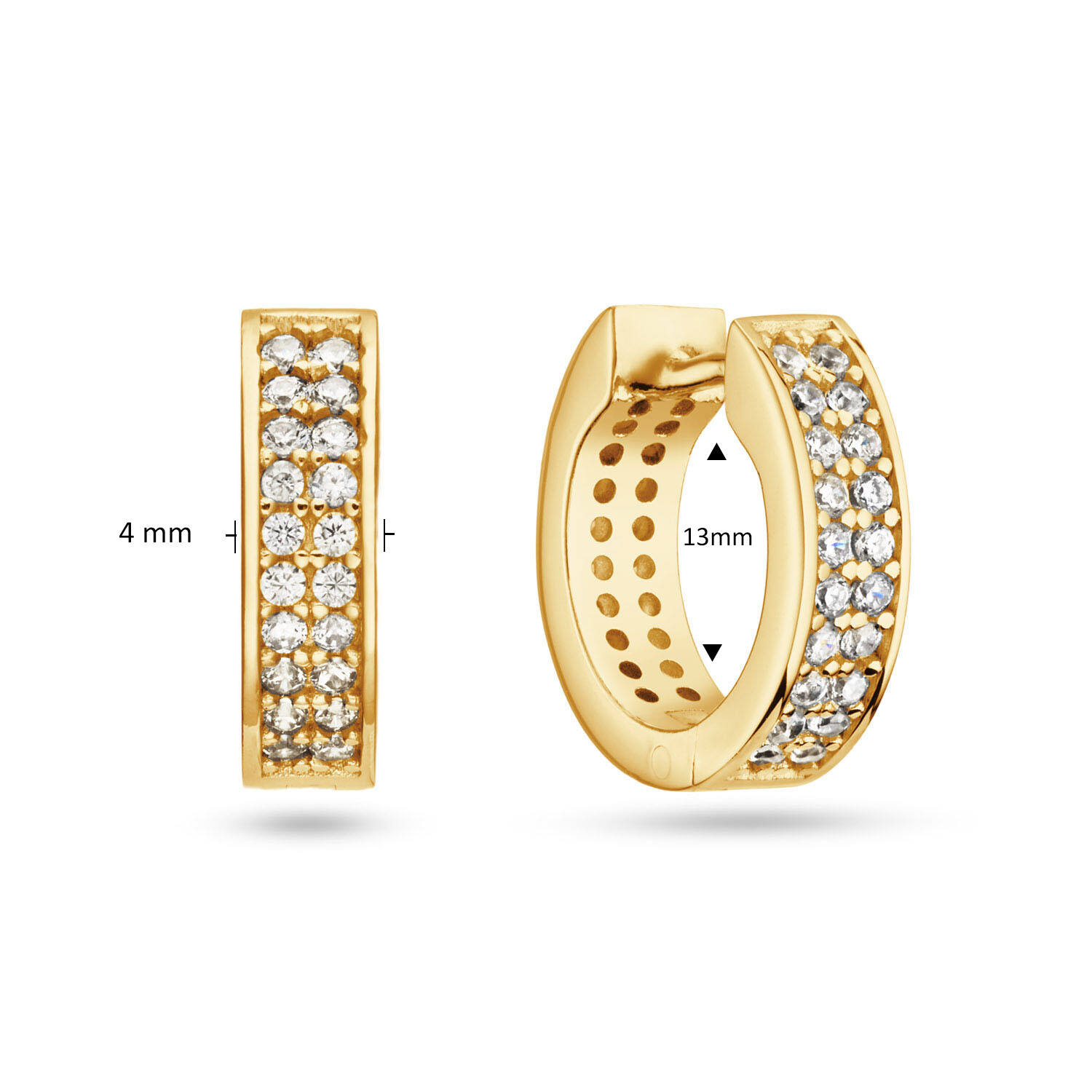  Earrings with folding clasp - Premium Hoops