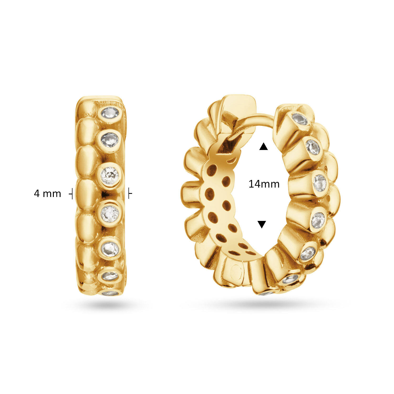  Ohrringe mit Clipverschluss - Premium Hoops