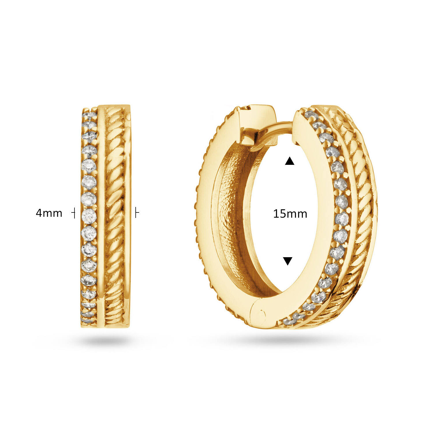  Earrings with folding clasp - Premium Hoops