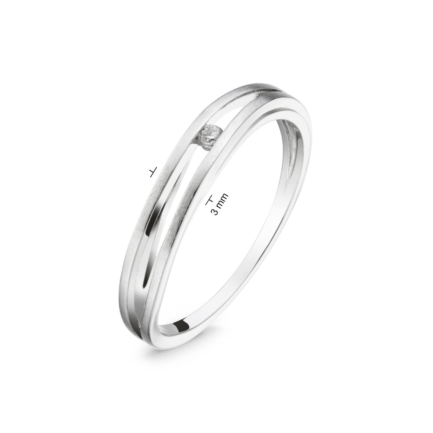  Bagues sans pierre - Rond - 3mm
