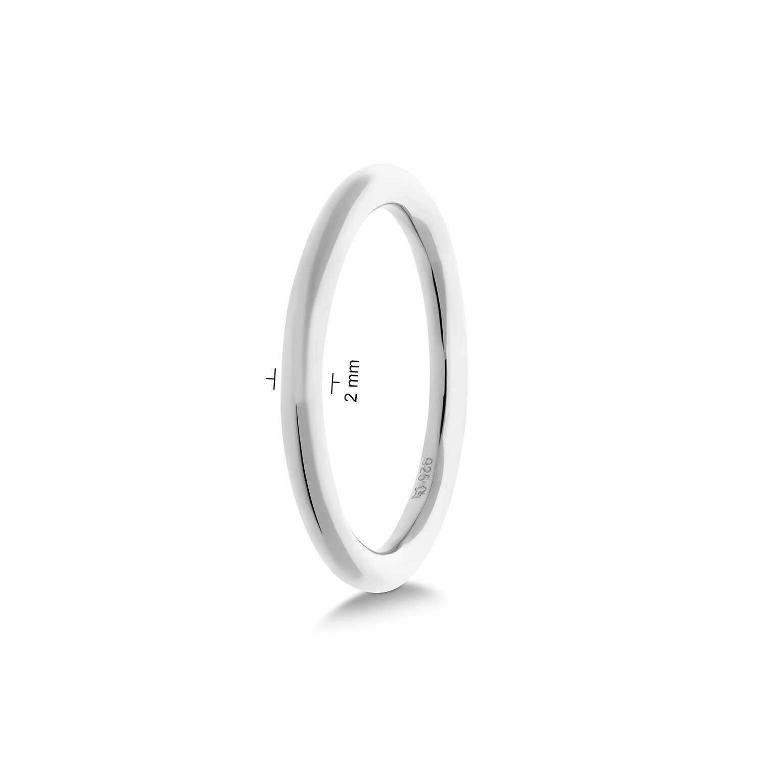  Ringe ohne Stein - Rund - 2mm