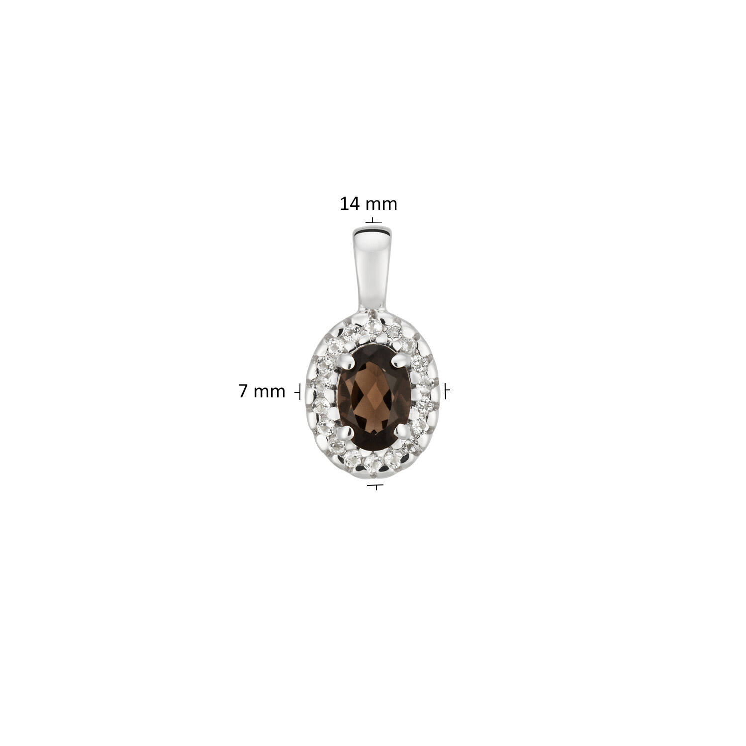  Pendants with stone - 7mm