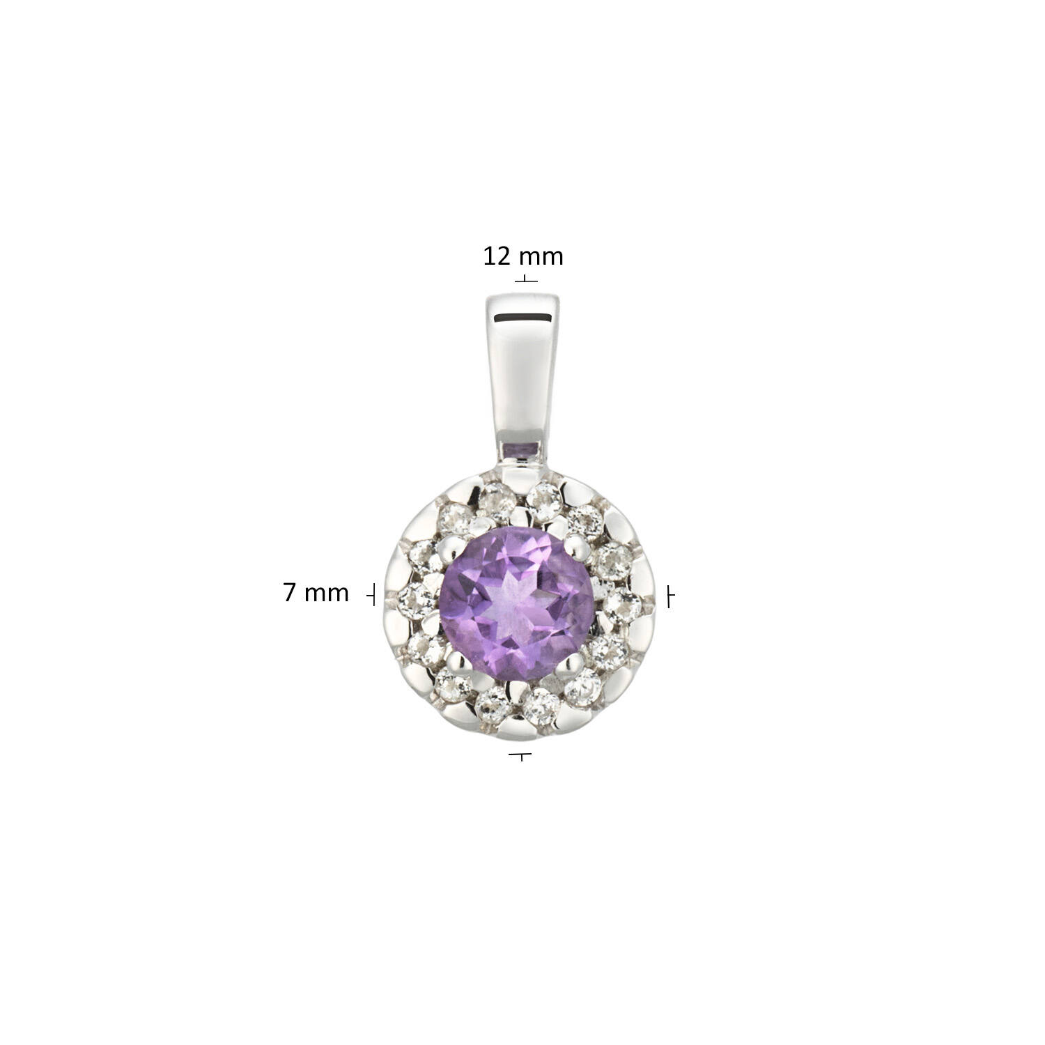  Pendants with stone - 7mm