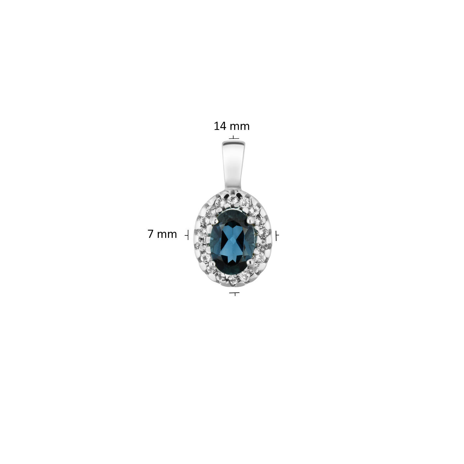  Pendentifs avec pierre - 7mm