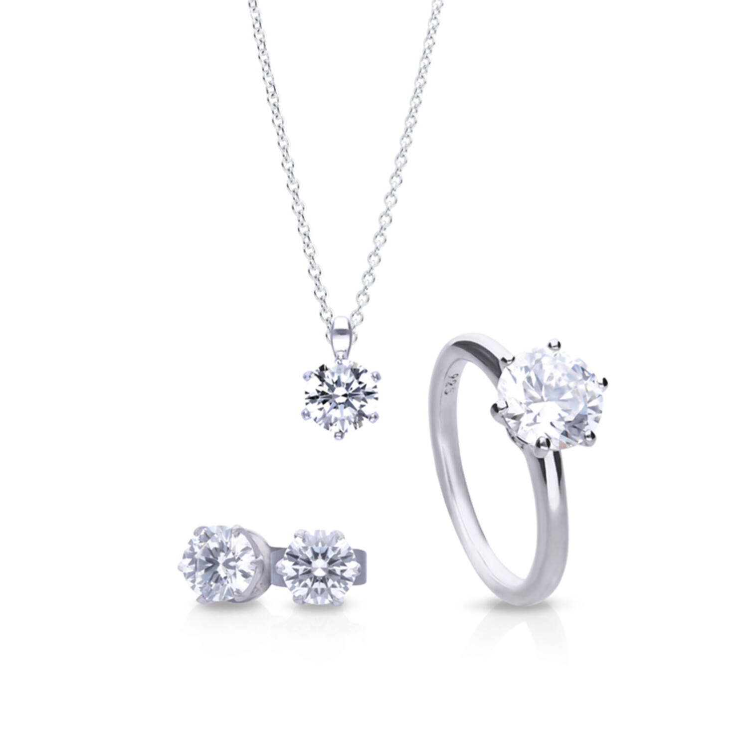  Geschenkset - Silber - Zirkonia