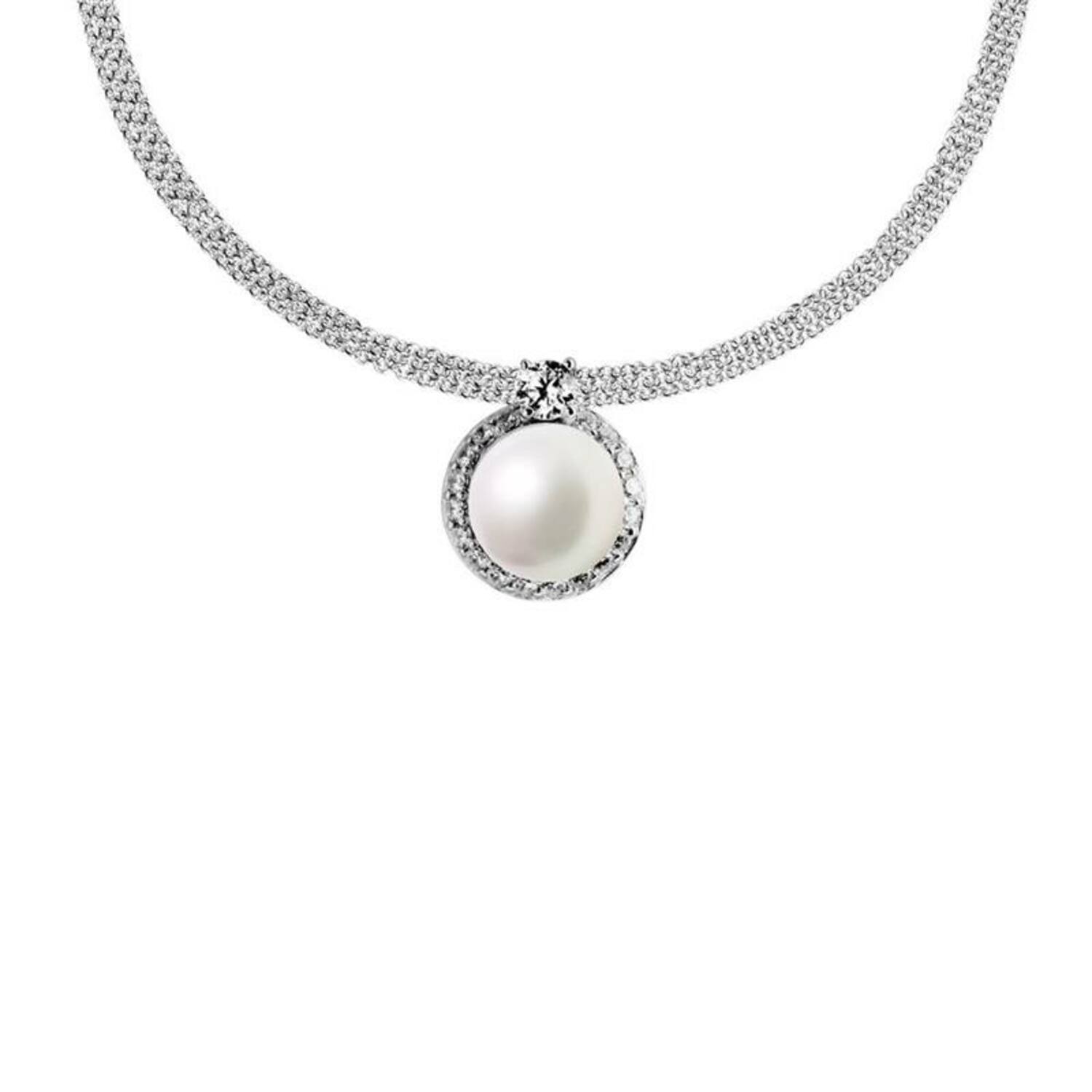  Ketten mit Anhänger - Silber - Zirkonia