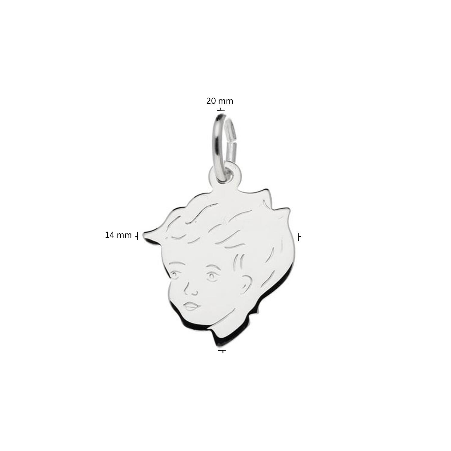  Pendentifs têtes d'enfants - 14mm
