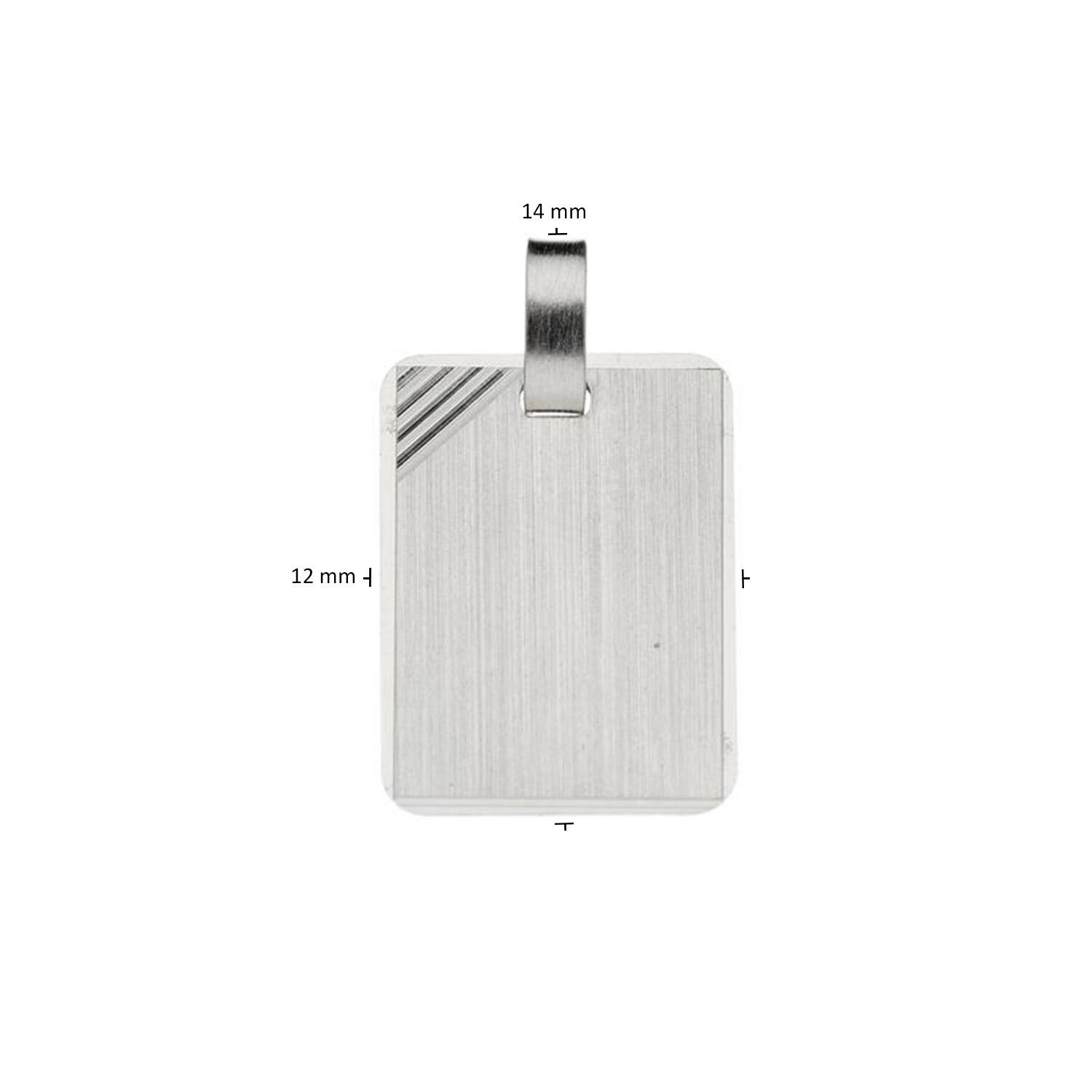  Plaquettes gravées - Rectangle - 14mm