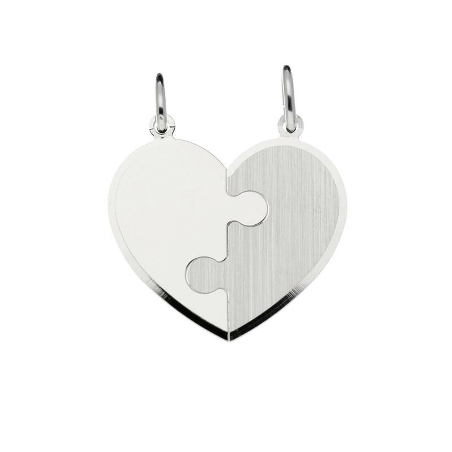  Engraved plates - Heart - 22mm