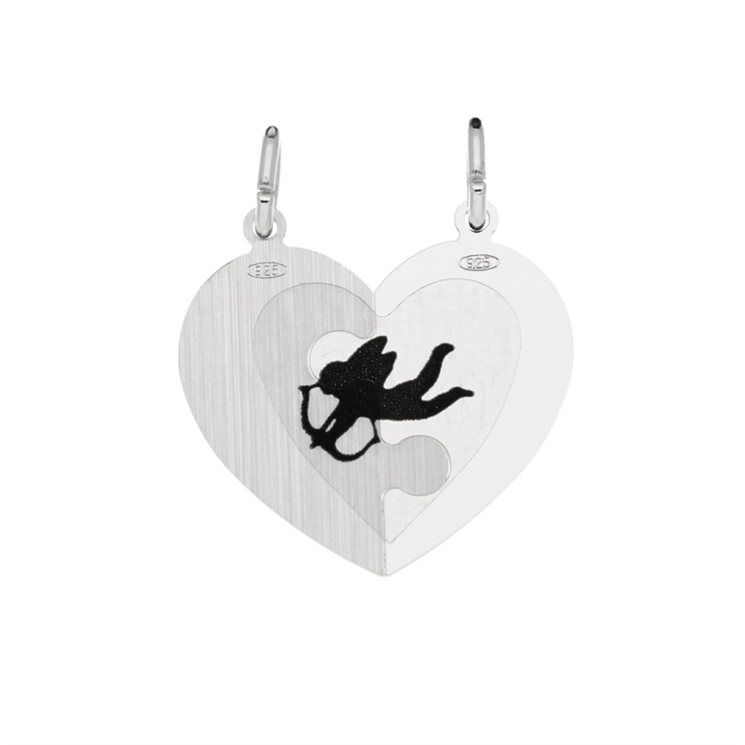  Engraved plates - Heart - 22mm