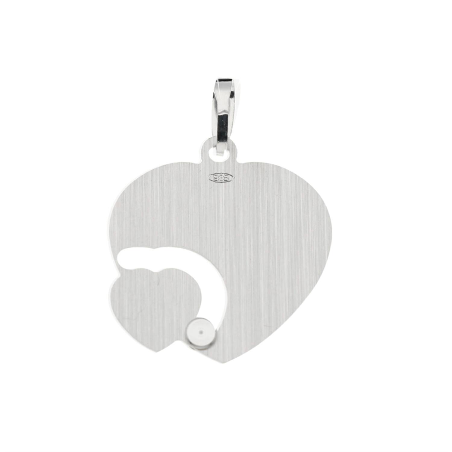  Engraved plates - Heart - 22mm