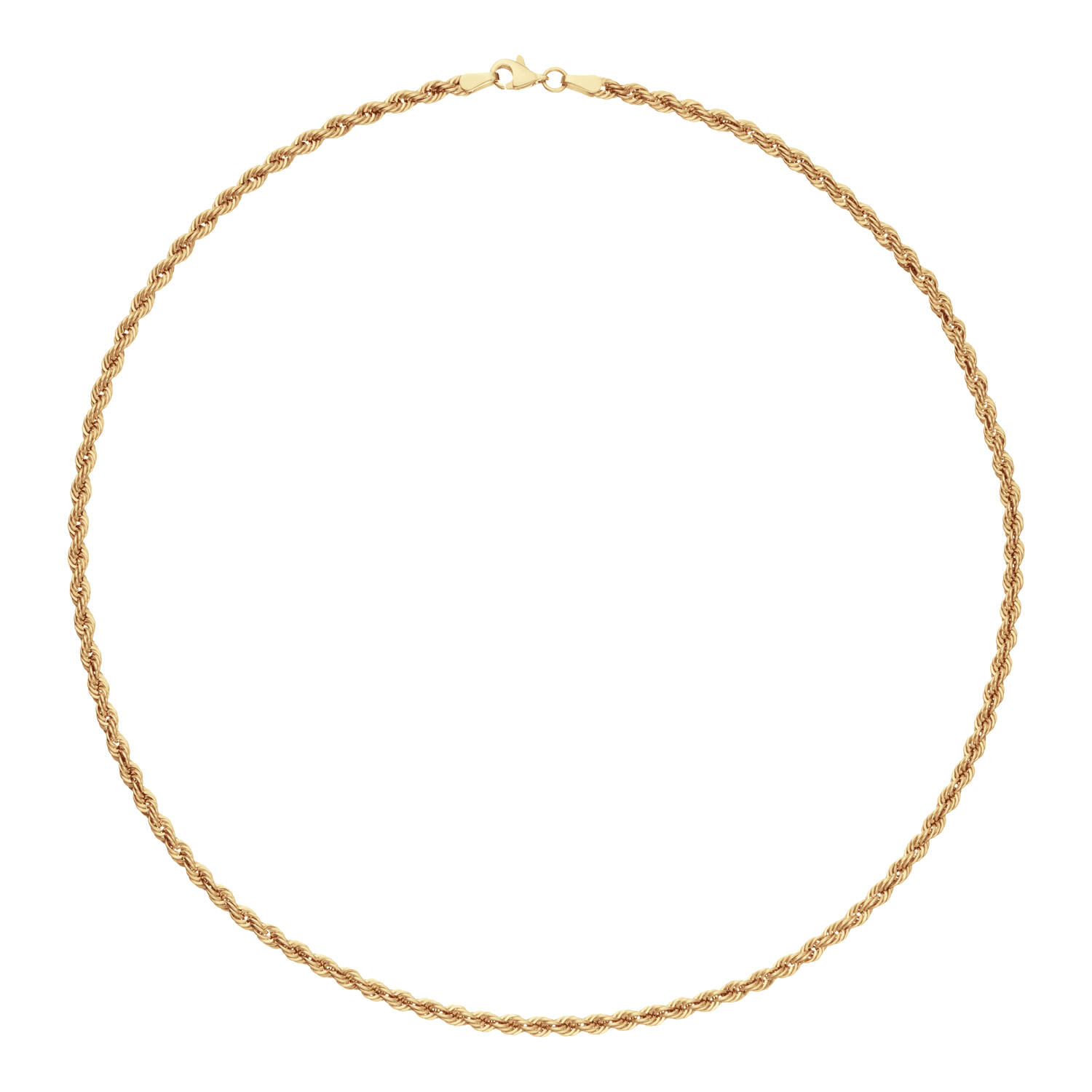  Gliederkette - Band - 3.5mm - 45cm - 14k Gold - 3.9gr