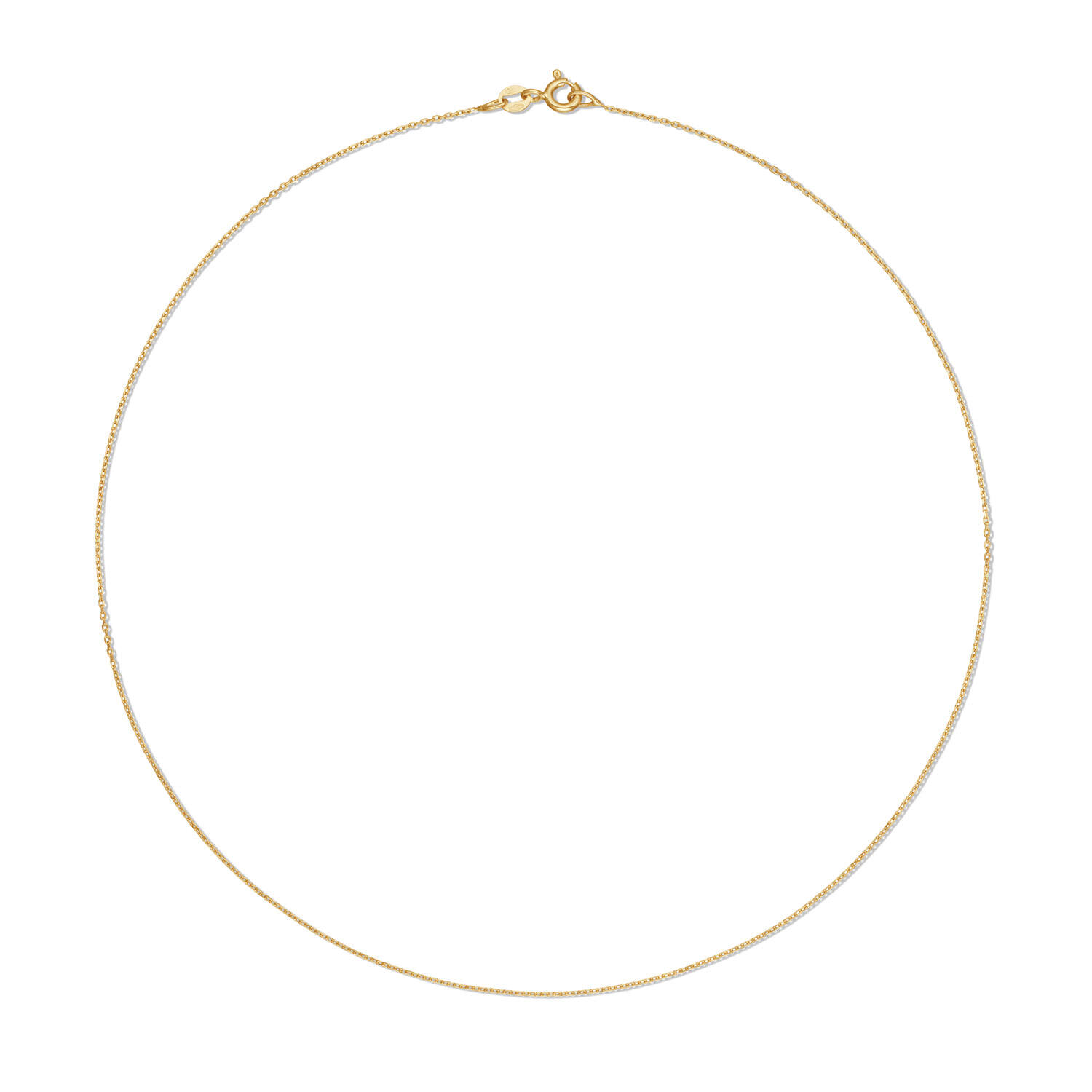  Colliers en longueur - Ancre - 0.75mm - 38cm - 14k Or