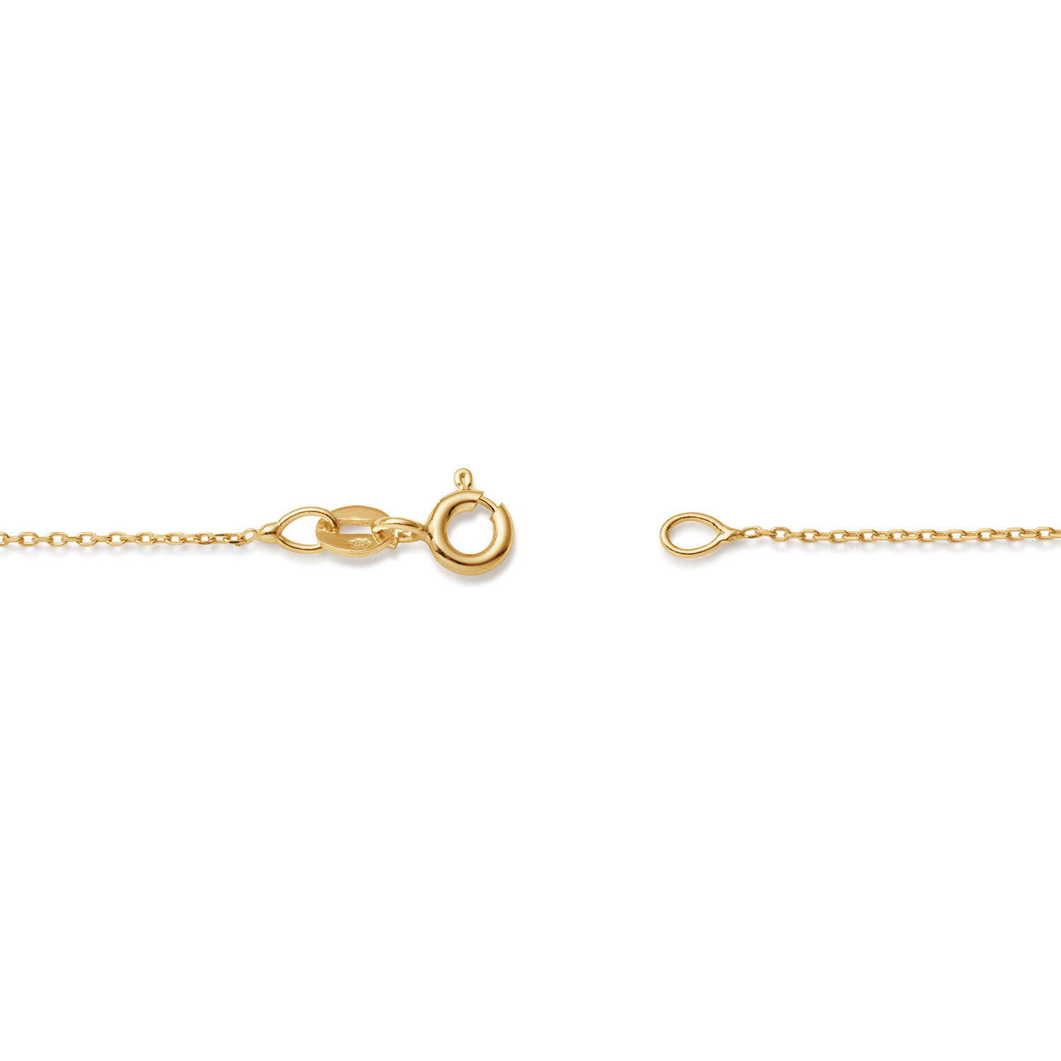  Long necklaces - Anchor - 0.75mm - 45cm - 14k Gold
