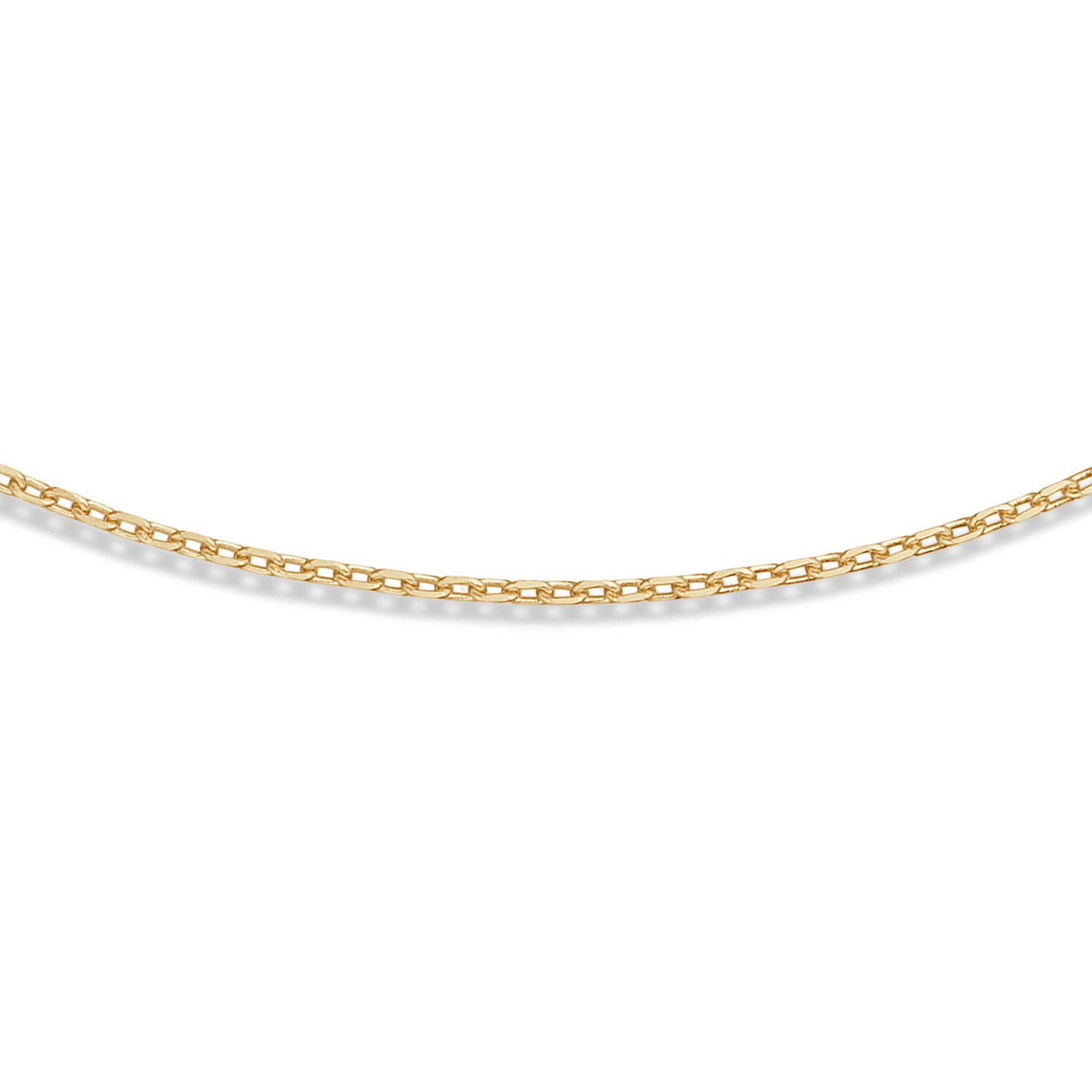  Lengte collier - Anker - 1.35mm - 38cm - 14k Goud