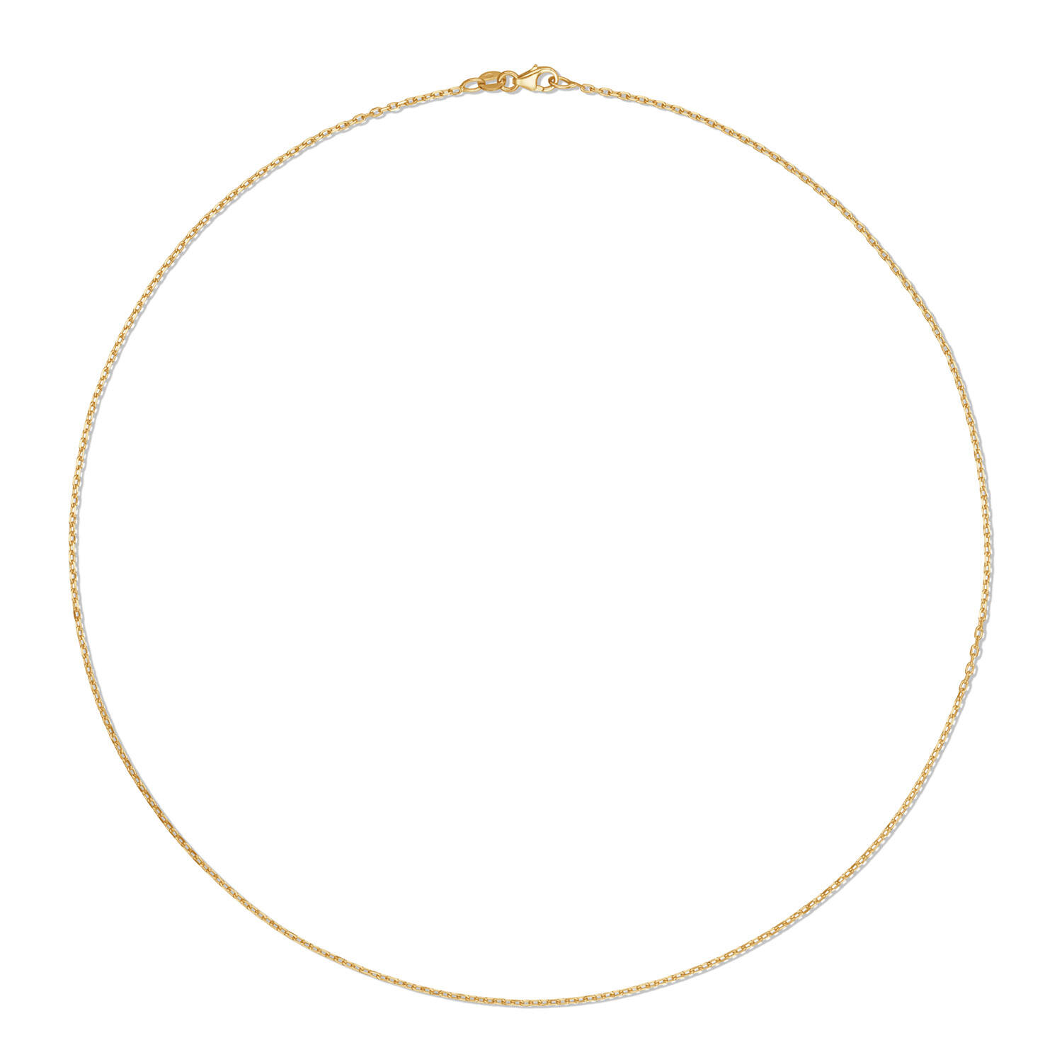  Colliers en longueur - Ancre - 1.35mm - 45cm - 14k Or