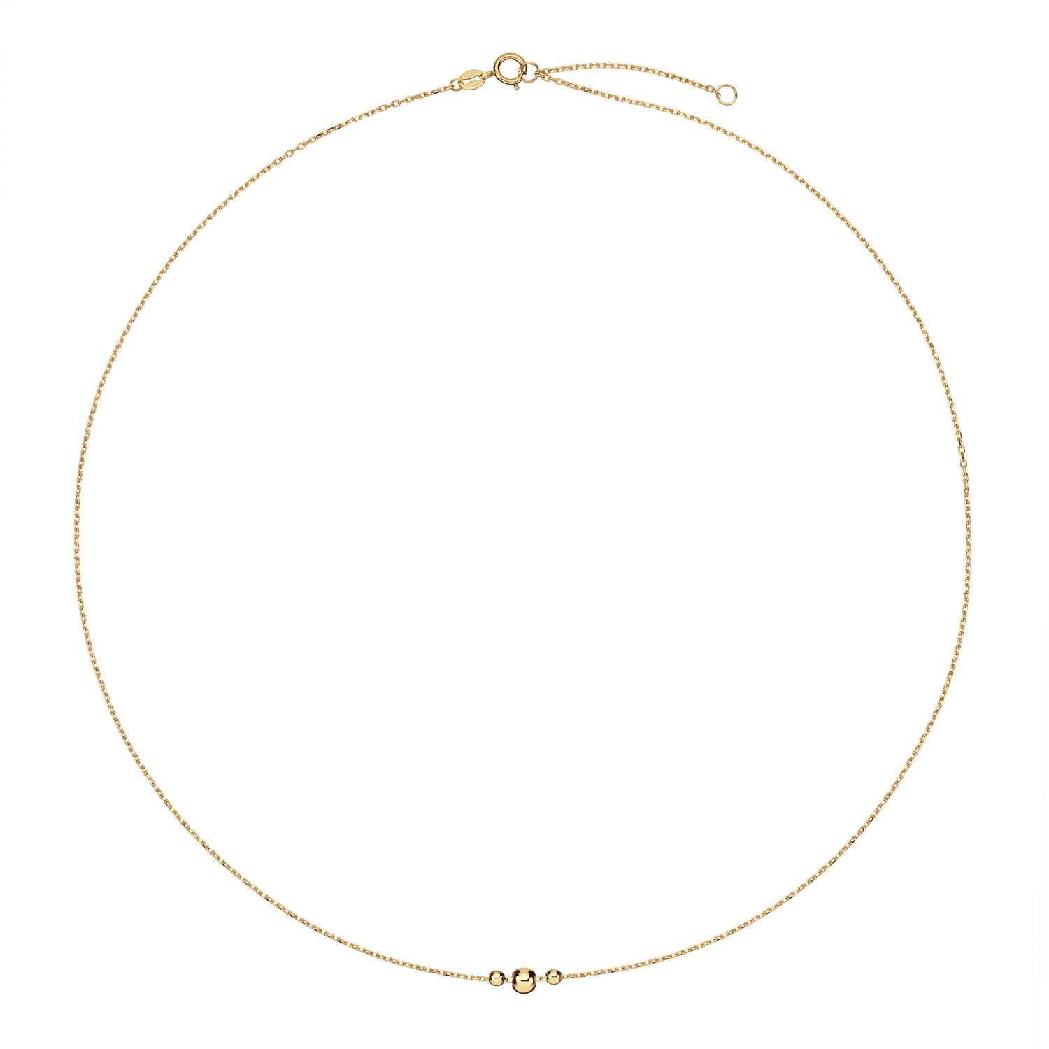  Necklaces with stone - Anchor - 14k Gold - 45cm