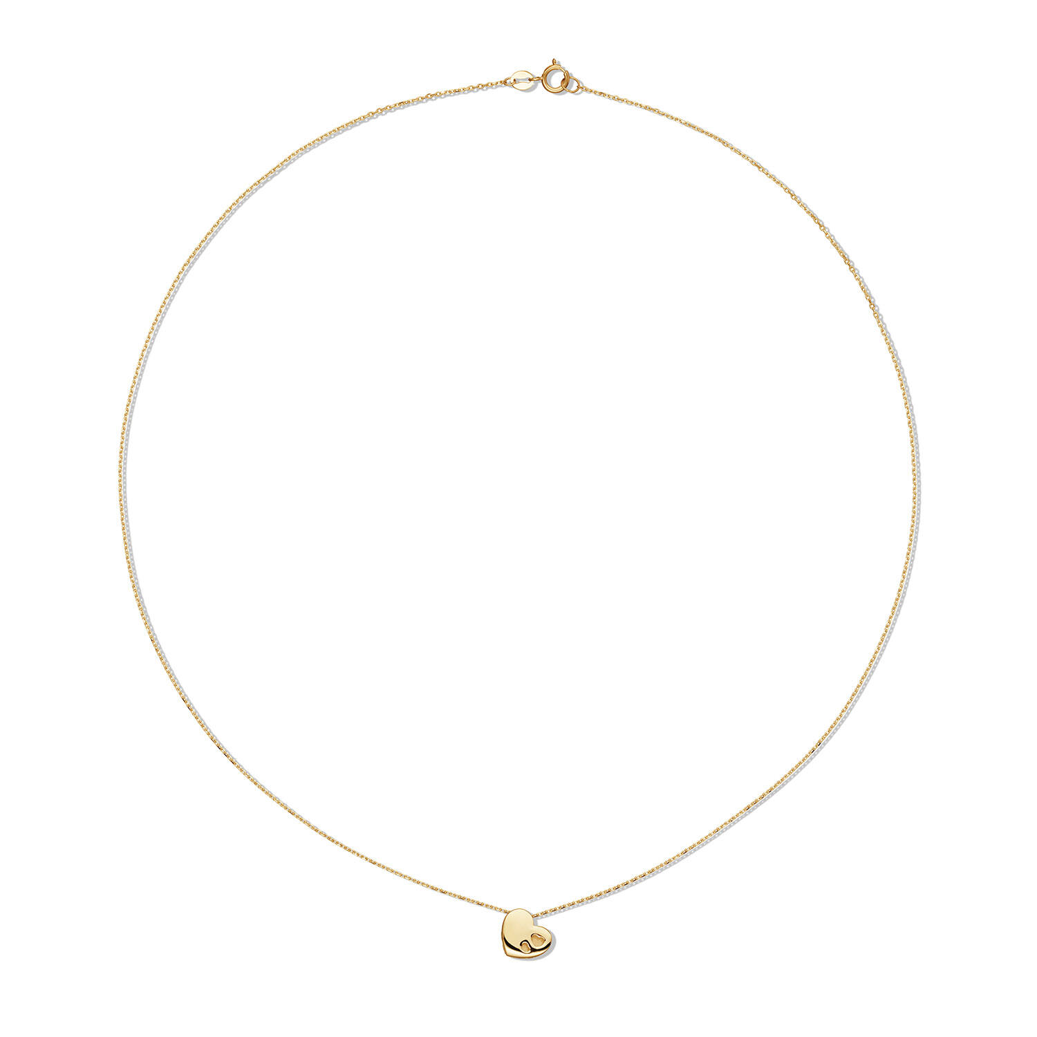  Halsketten mit Stein - Herz - Anker - 14k Gold - 45cm