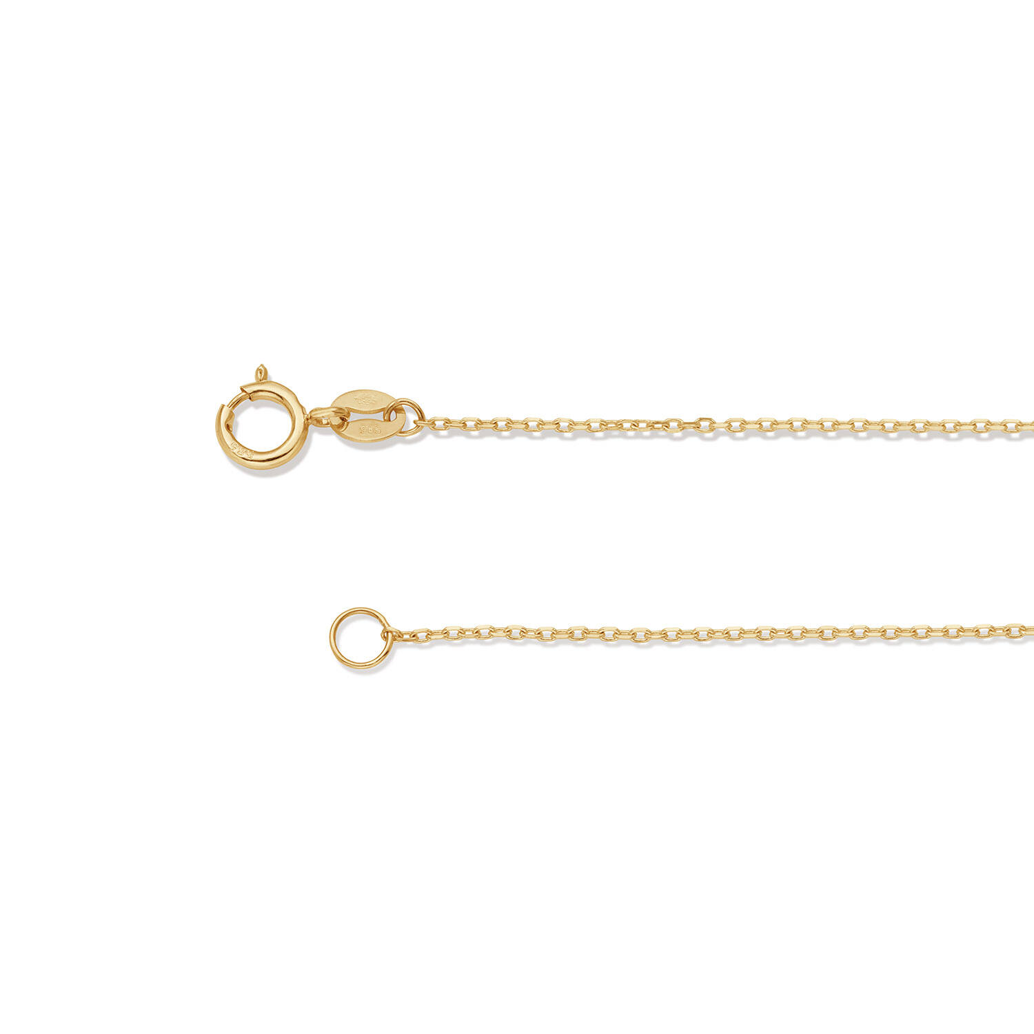  Halsketten mit Stein - Herz - Anker - 14k Gold - 45cm