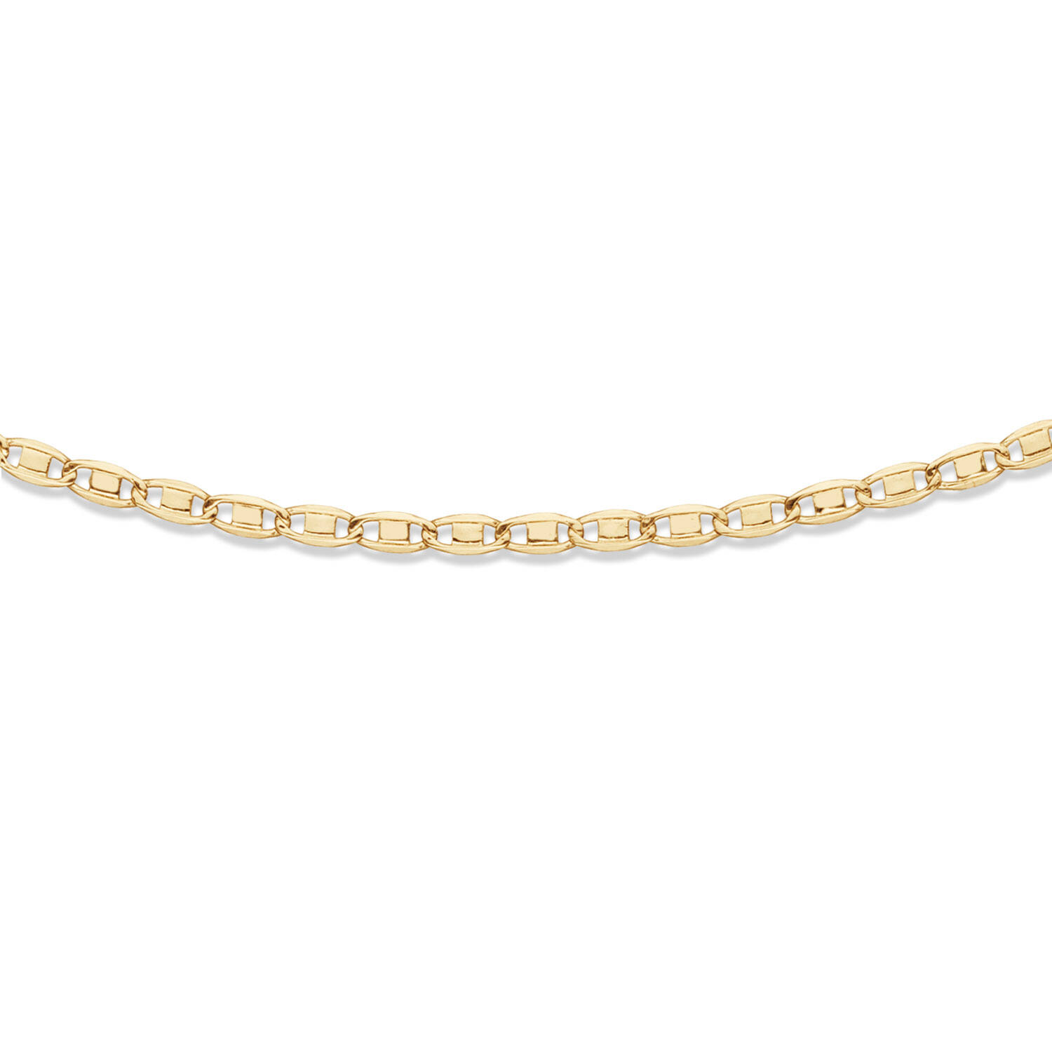  Spangenketten - Falkenauge - 14k Gold - 45cm