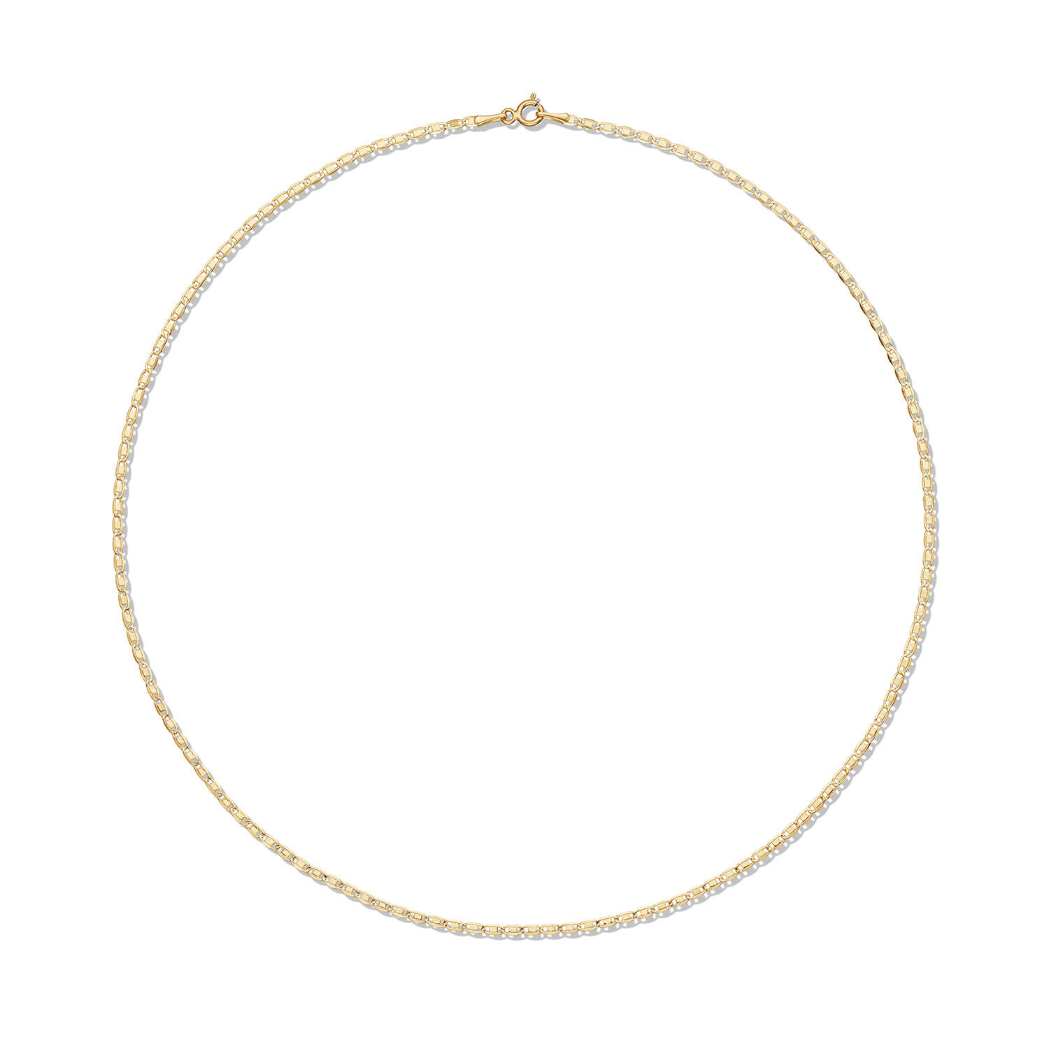  Spangenketten - Falkenauge - 14k Gold - 45cm