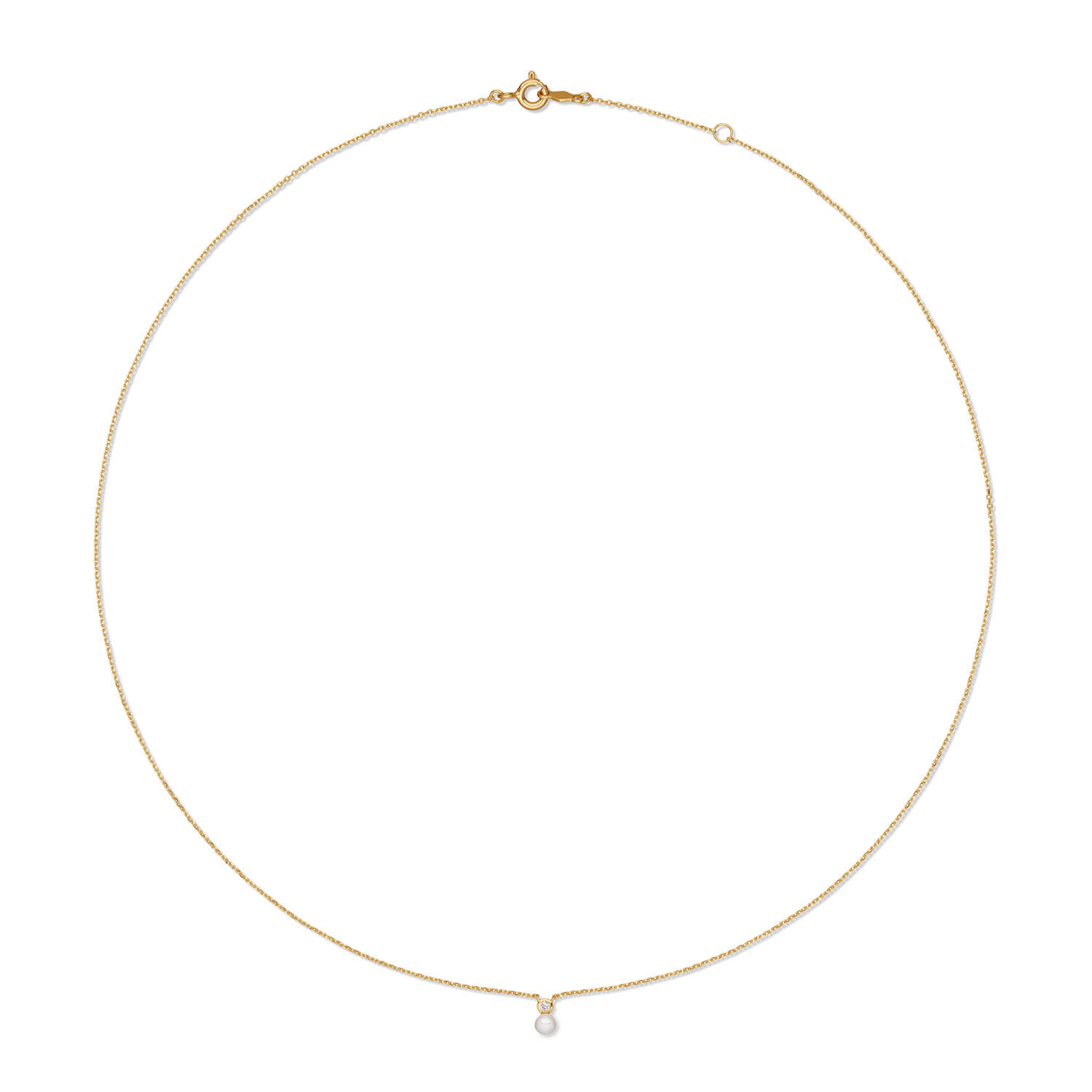  Colliers avec pierre - Rond - Ancre - 14k Or - 45cm