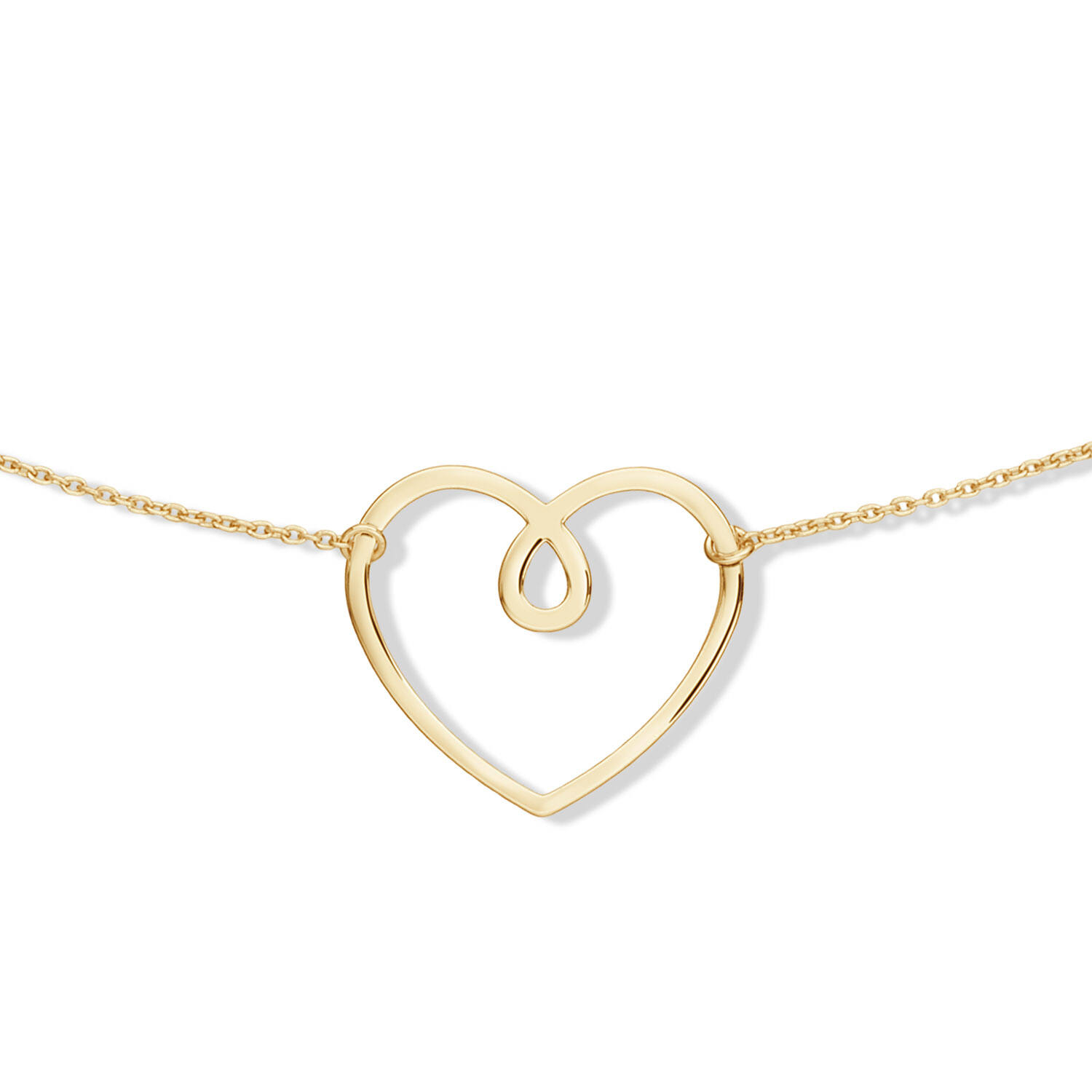  Collier - Hart - 14k Goud - 45cm