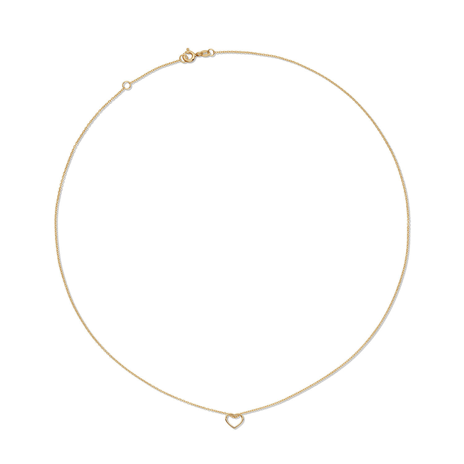  Halsketten mit Stein - Herz - 14k Gold - 45cm