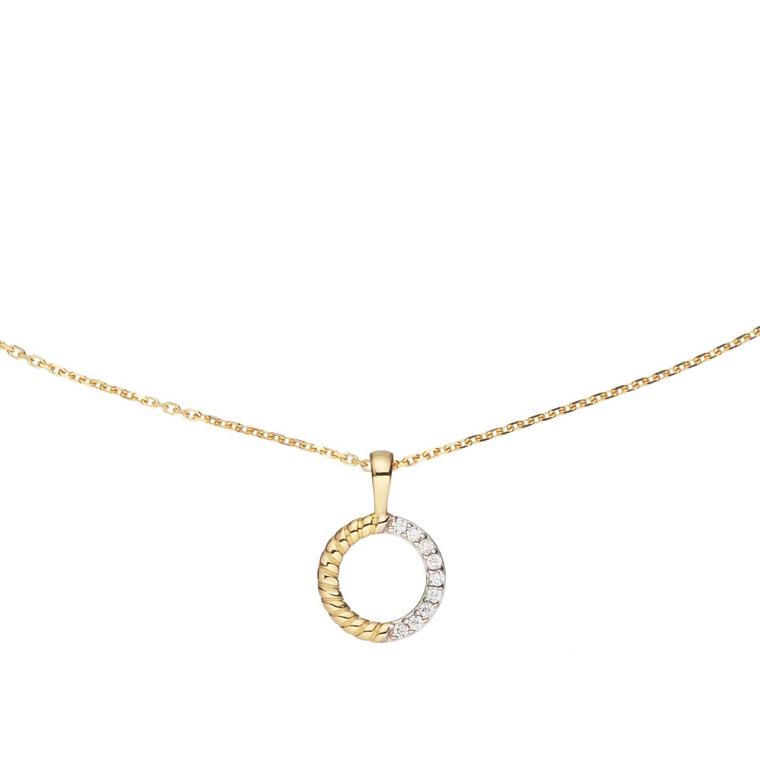  Collier - Rond - Anker - 14k Goud - 45cm