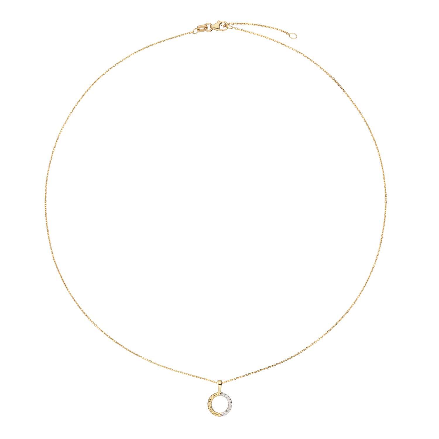  Collier - Rond - Anker - 14k Goud - 45cm