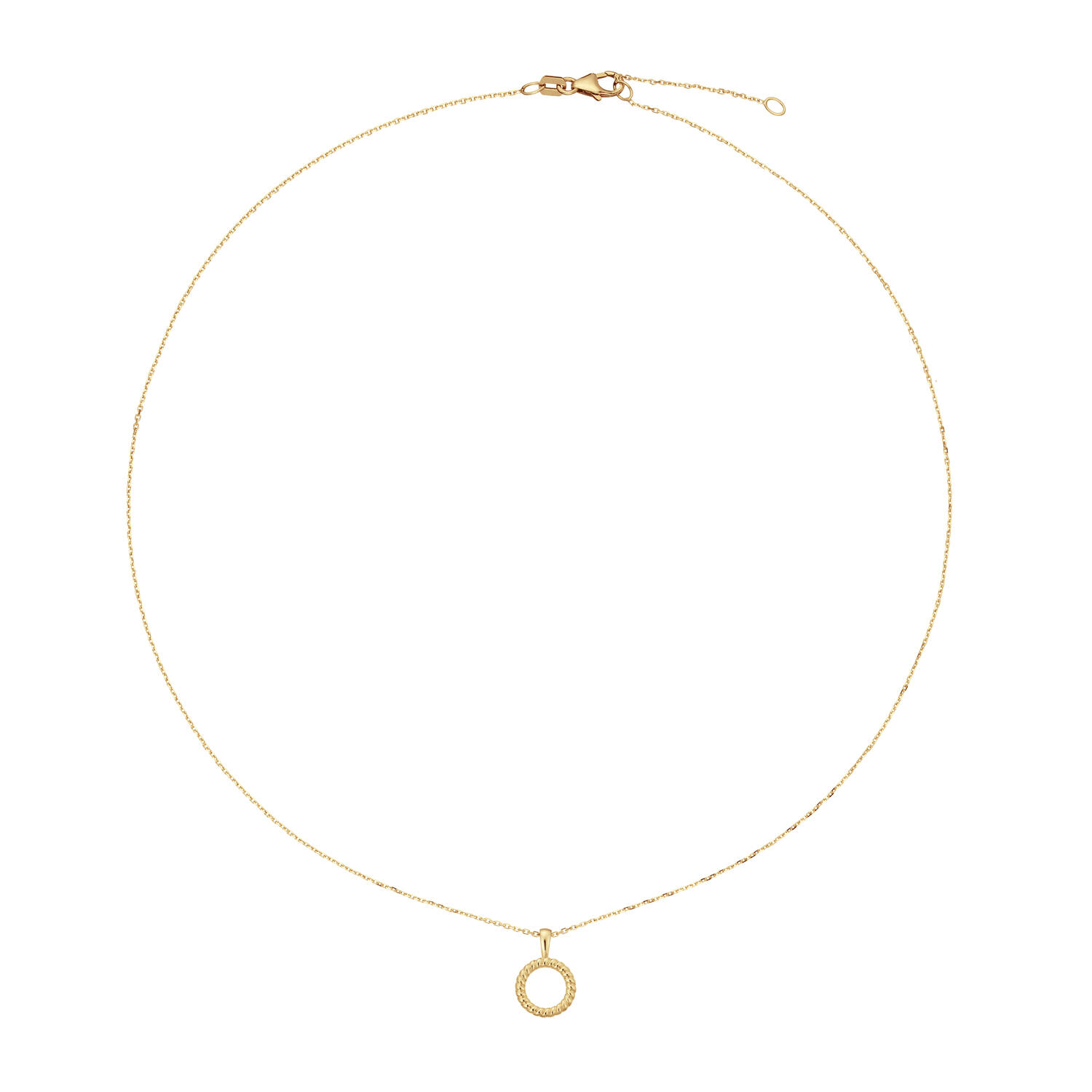  Collier - Rond - Anker - 14k Goud - 45cm