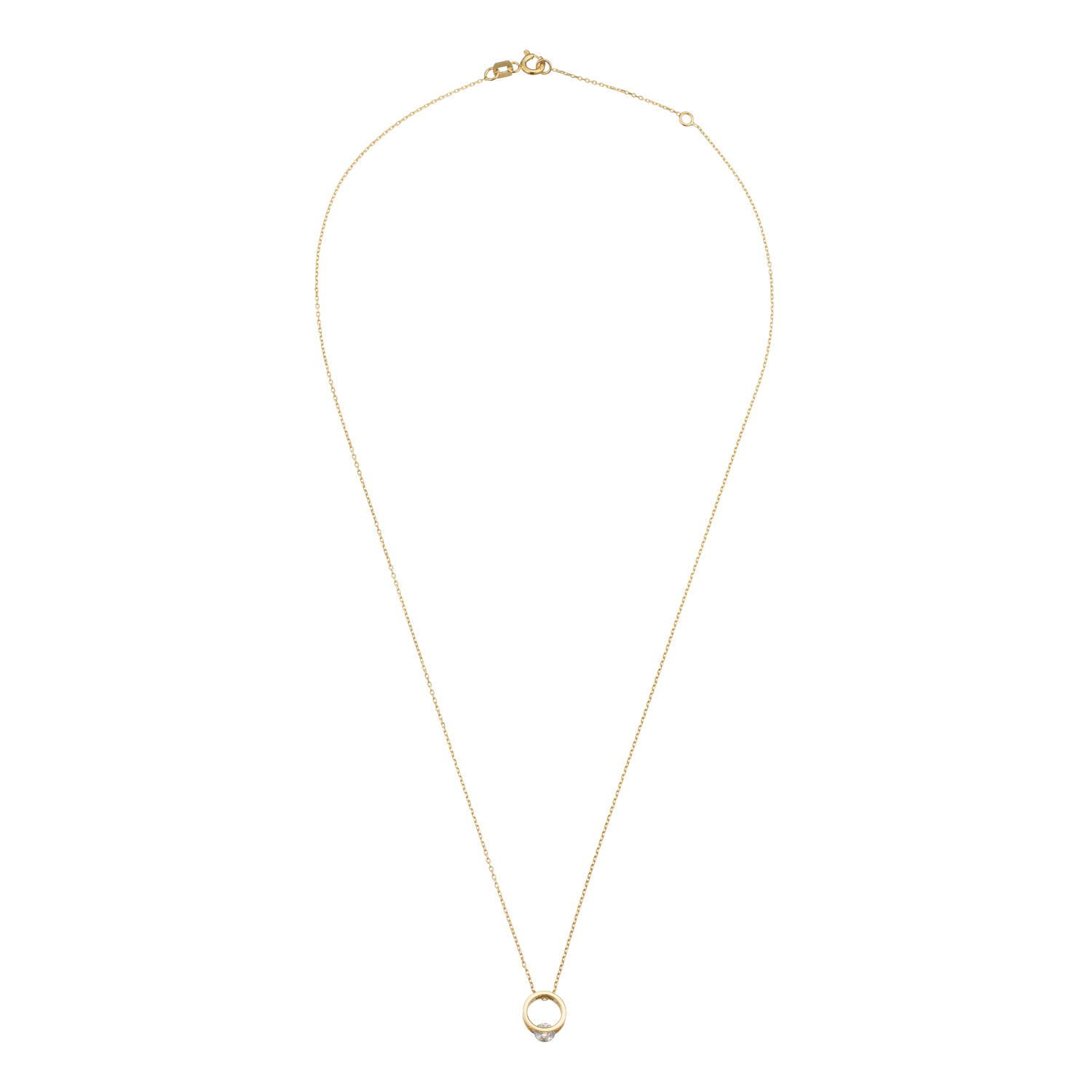  Collier - Rond - Anker - 14k Goud - 45cm