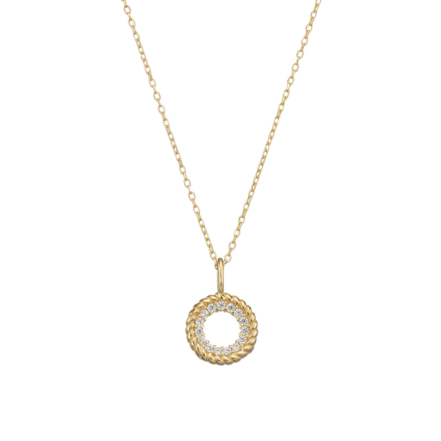  Collier - Rond - Anker - 14k Goud - 45cm
