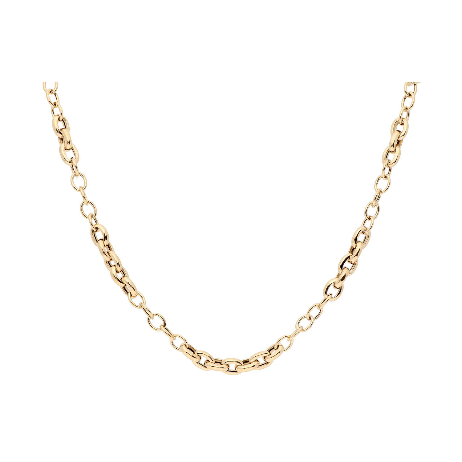  Link necklaces - Fantasy link - 14k Gold - 45cm