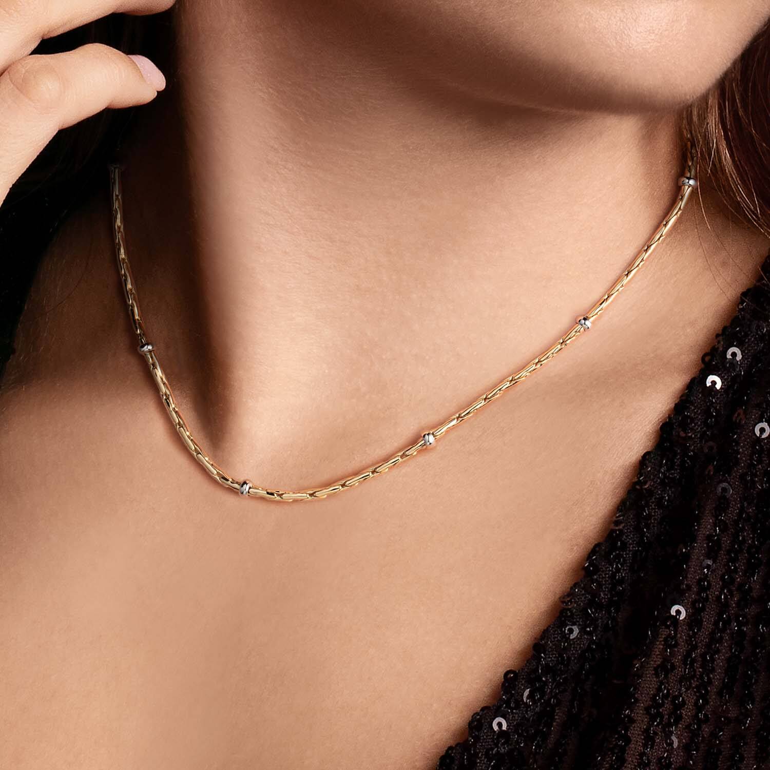  Necklaces with pendant - Round - Cardano - 14k Gold - 50cm Elegant Strength - 
