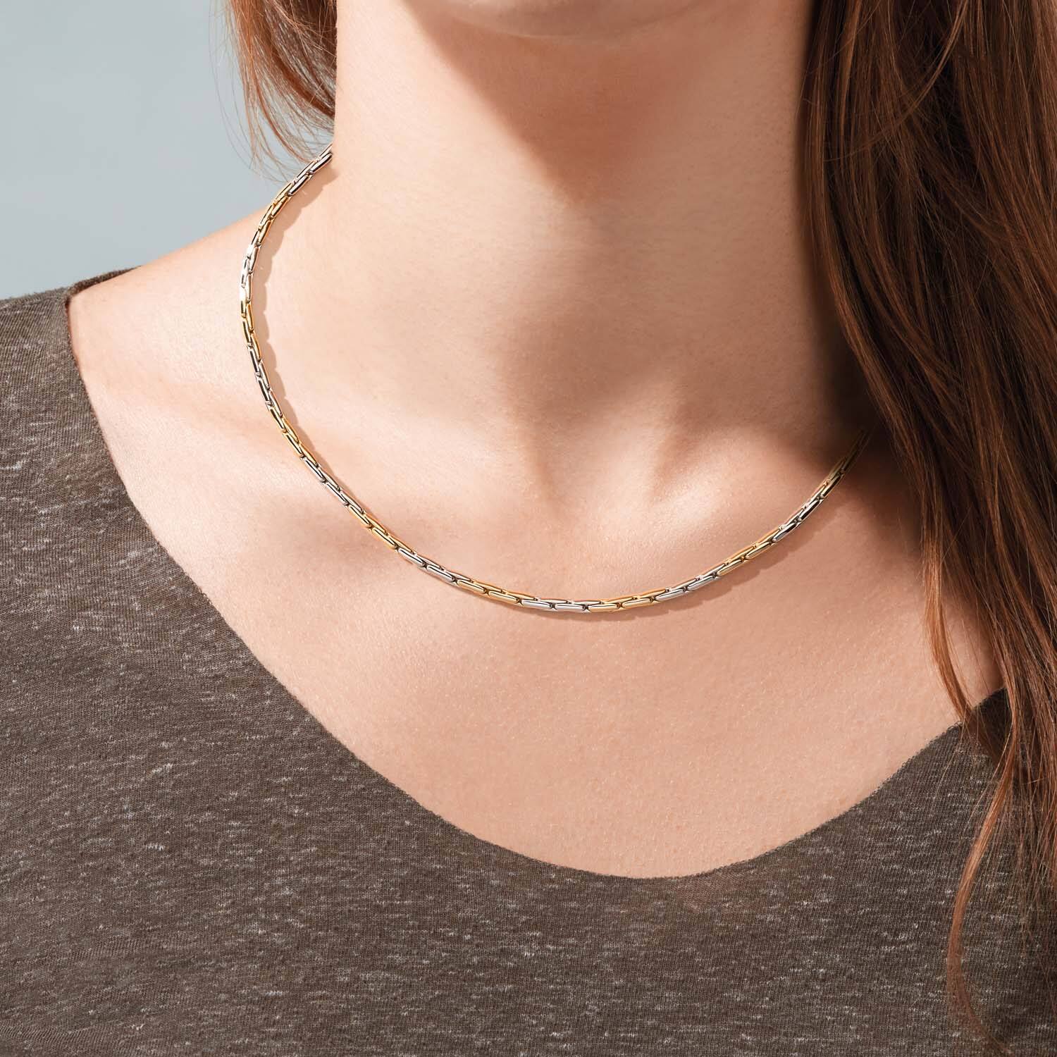  Necklaces with pendant - Cardano - 14k Gold - 45cm Elegant Strength - 