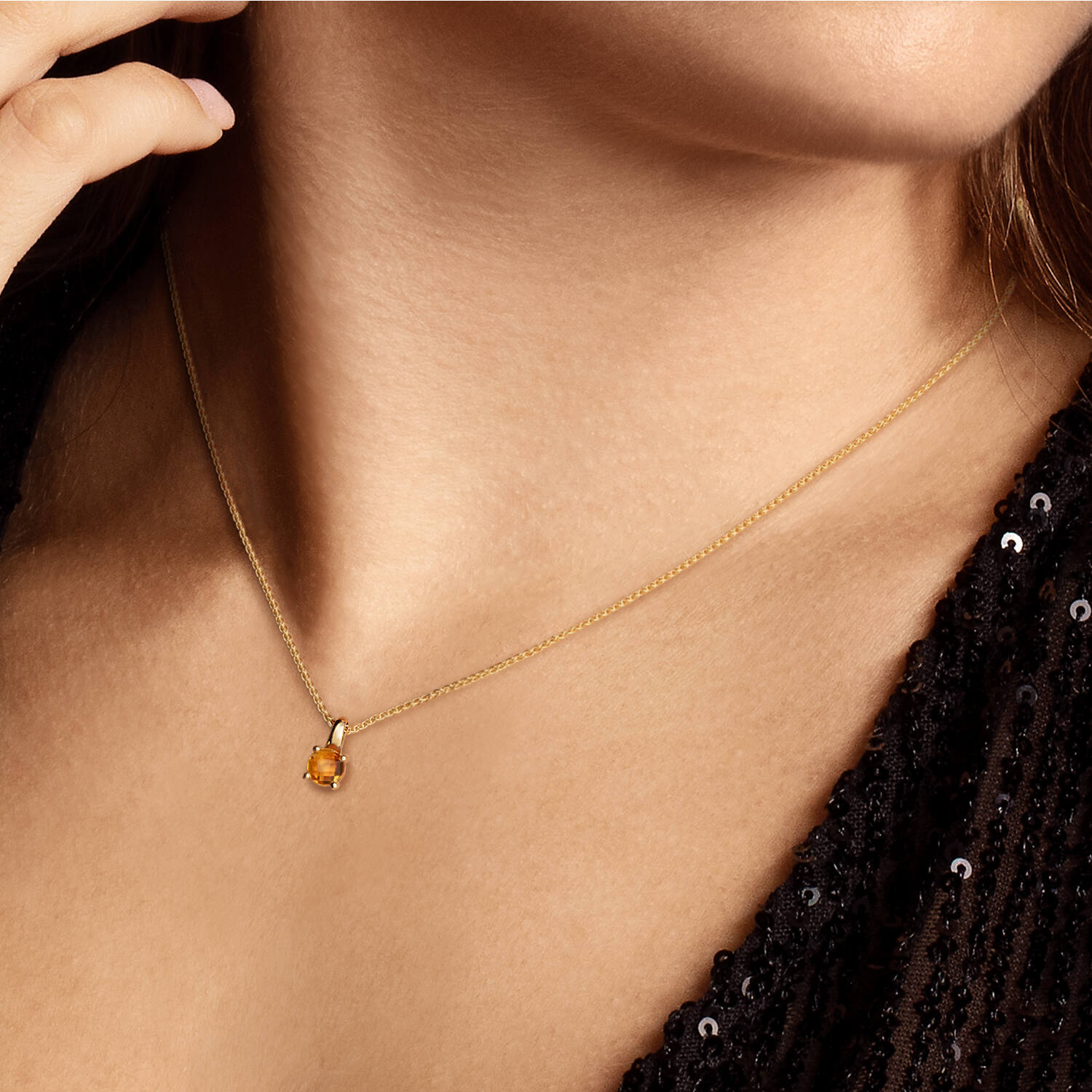  Collier - Rond - Palmier, Vossenstaart - 14k Goud - 45cm Elements of Love - 