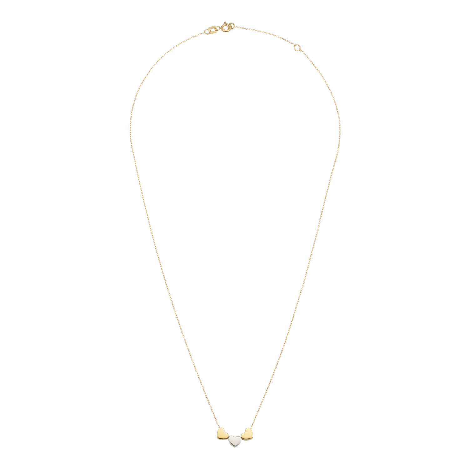  Colliers avec pierre - Cœur - 14k Or - 45cm