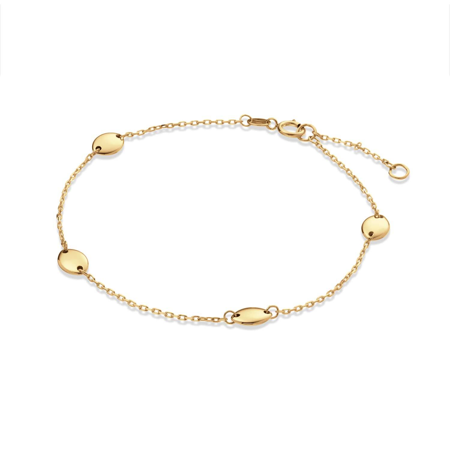  Gliederarmbänder - Anker - 3mm - 19cm