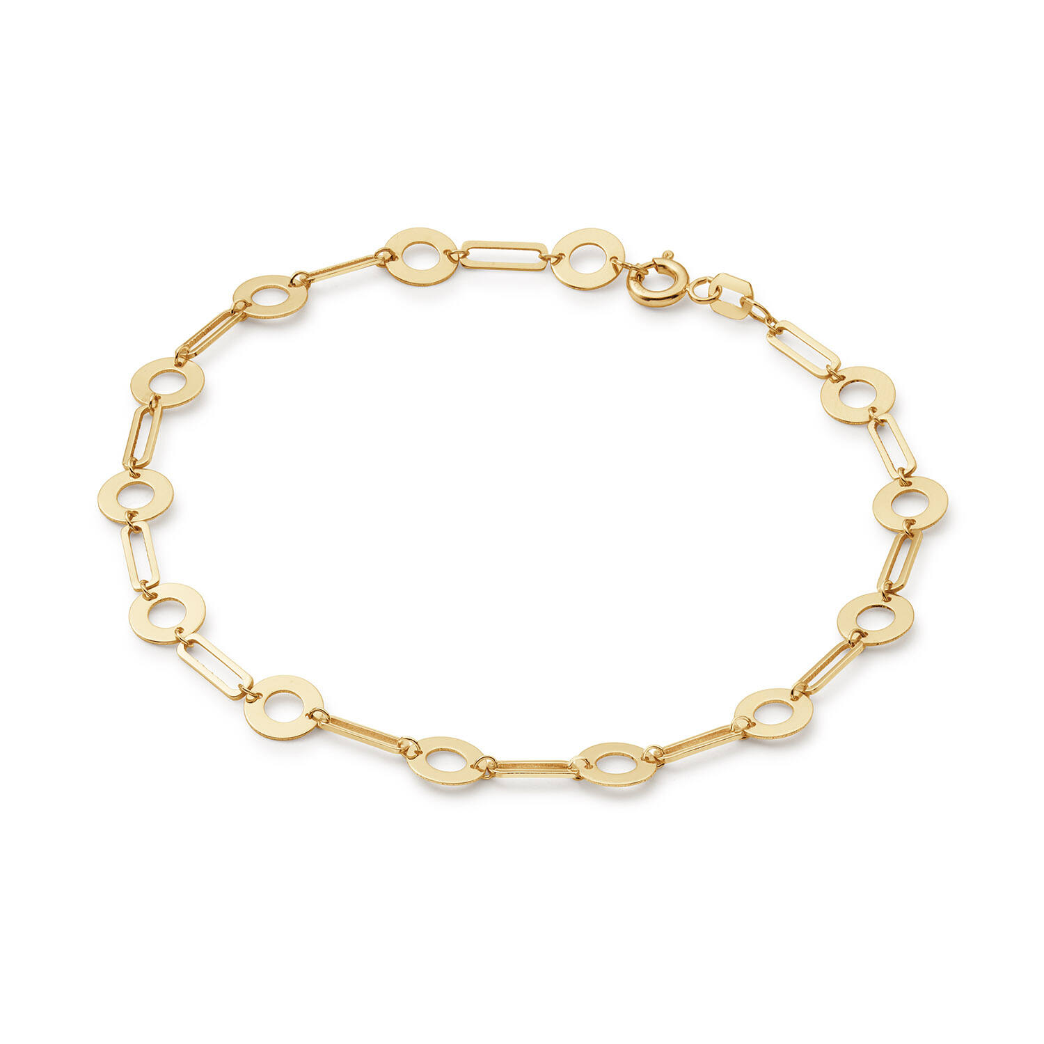  Bracelets à maillons - Maillon fantaisie - Rond - 6mm - 19cm