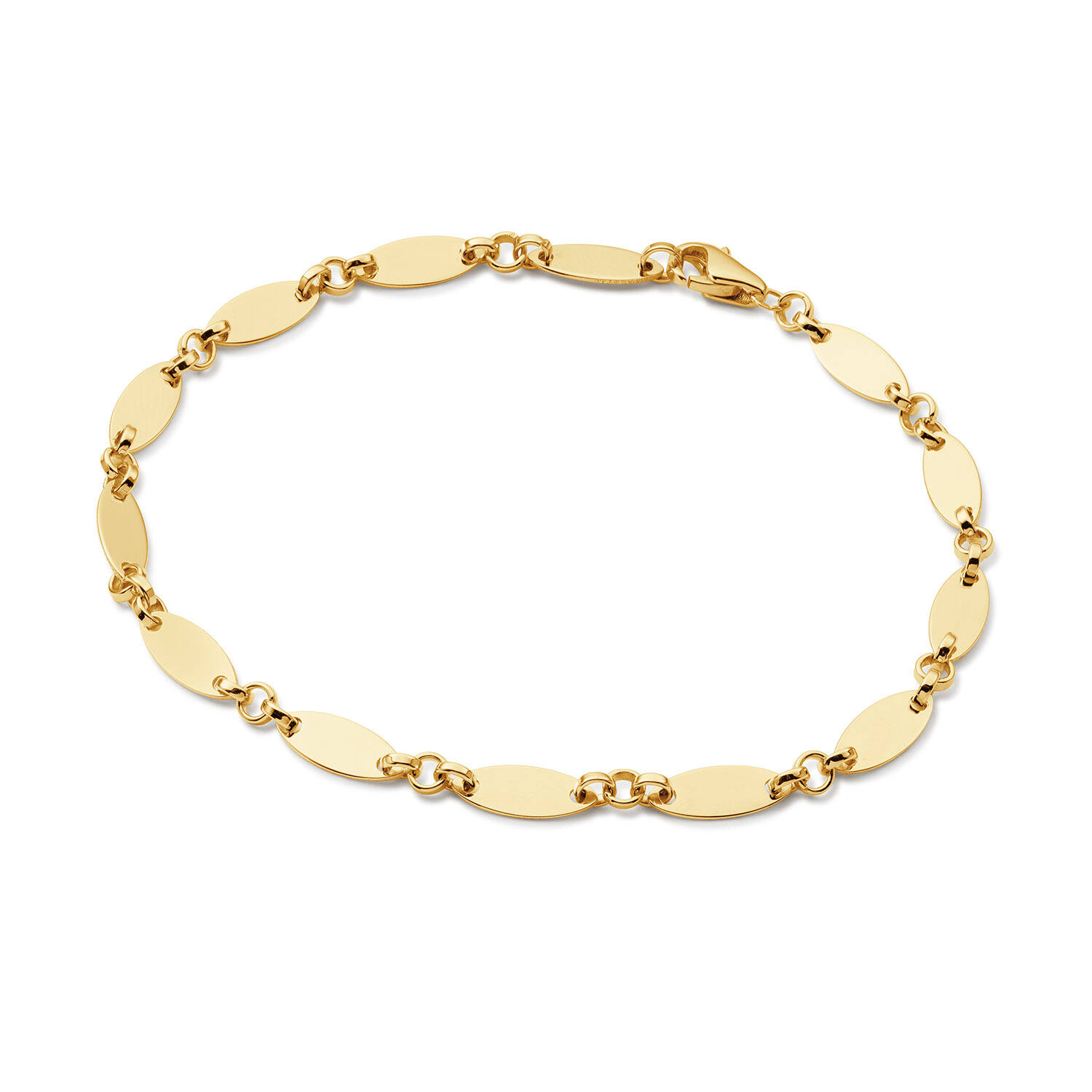  Link bracelets - Fantasy link - Oval - 4mm - 19cm