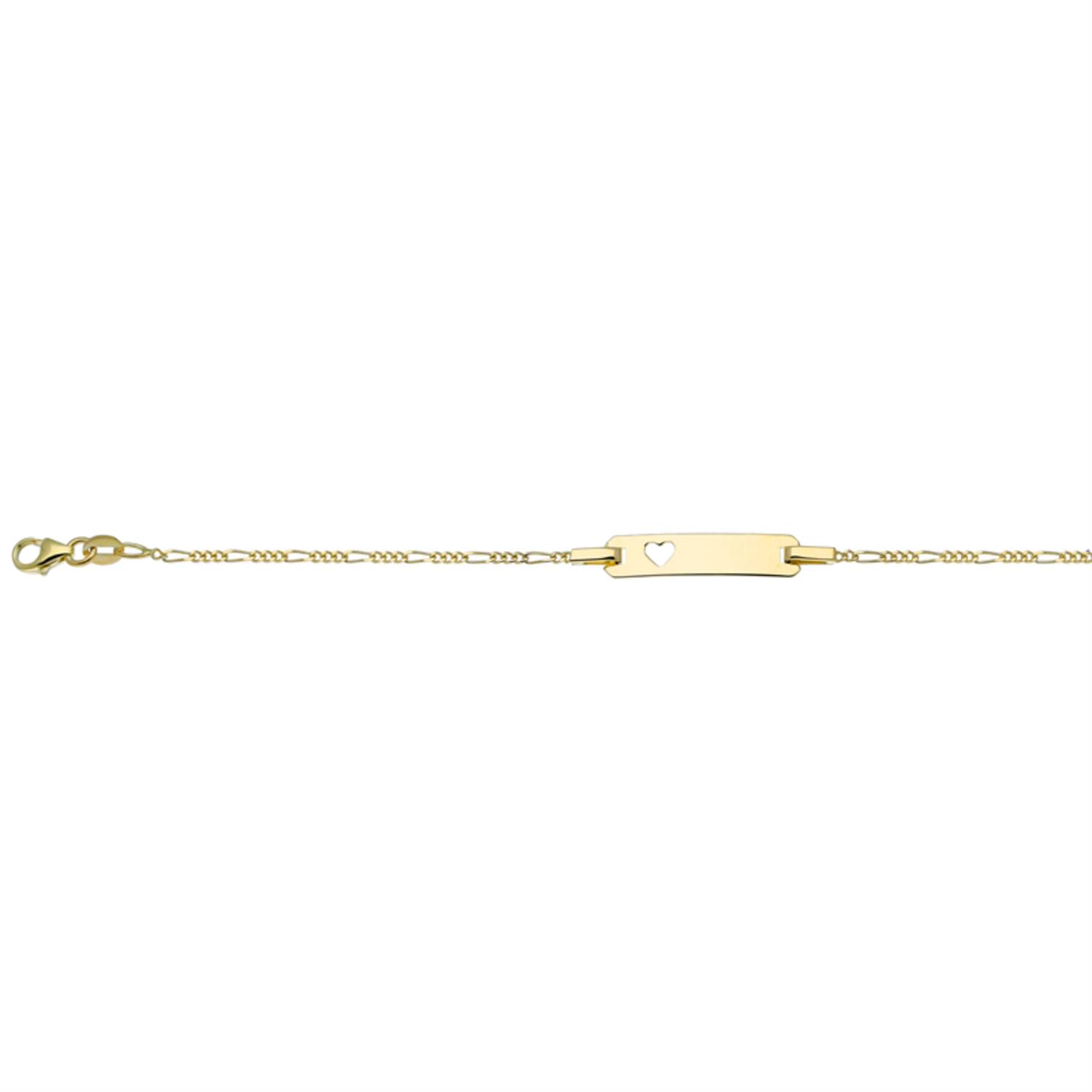  Plaatarmband - Figaro - Baby - 1mm - 14cm